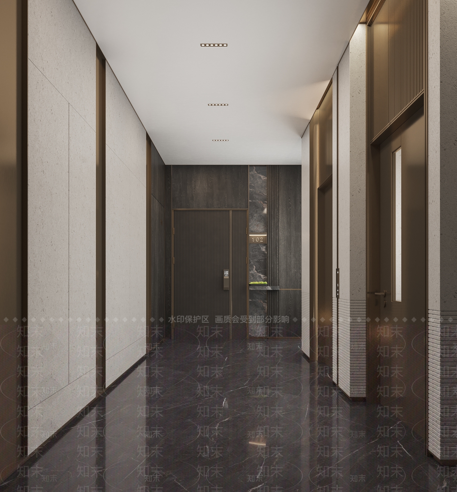 现代电梯厅3D模型下载【ID:1151476088】