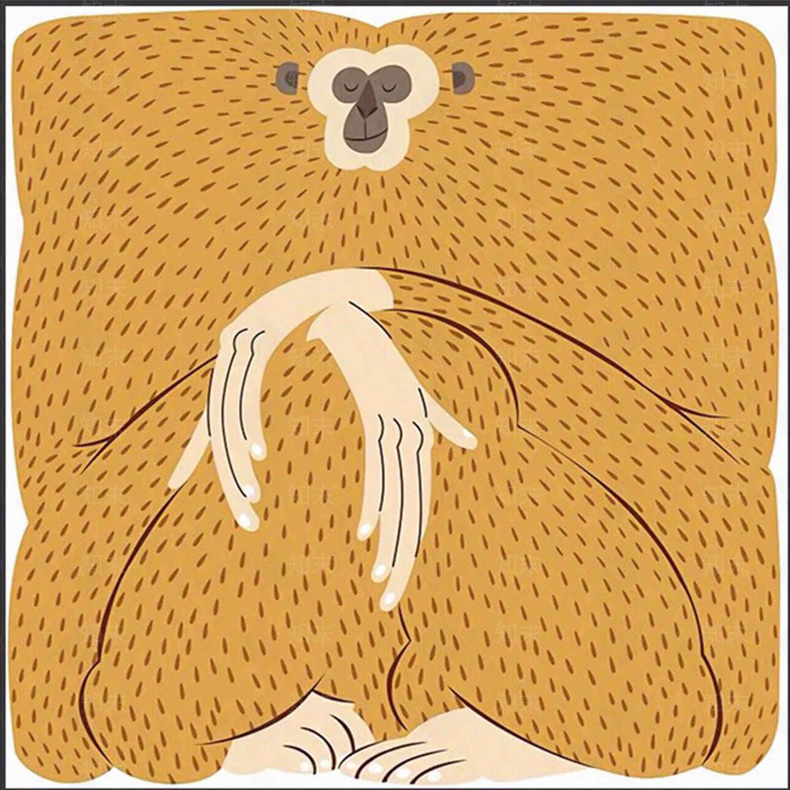 儿童房装饰画猩猩卡通画贴图下载【ID:1151476281】