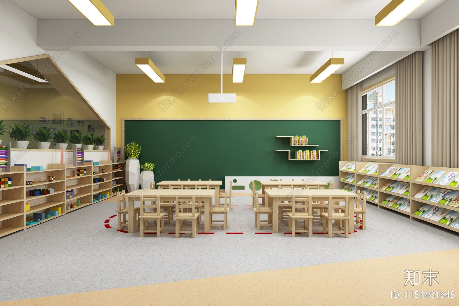 现代幼儿园3D模型下载【ID:1151481945】