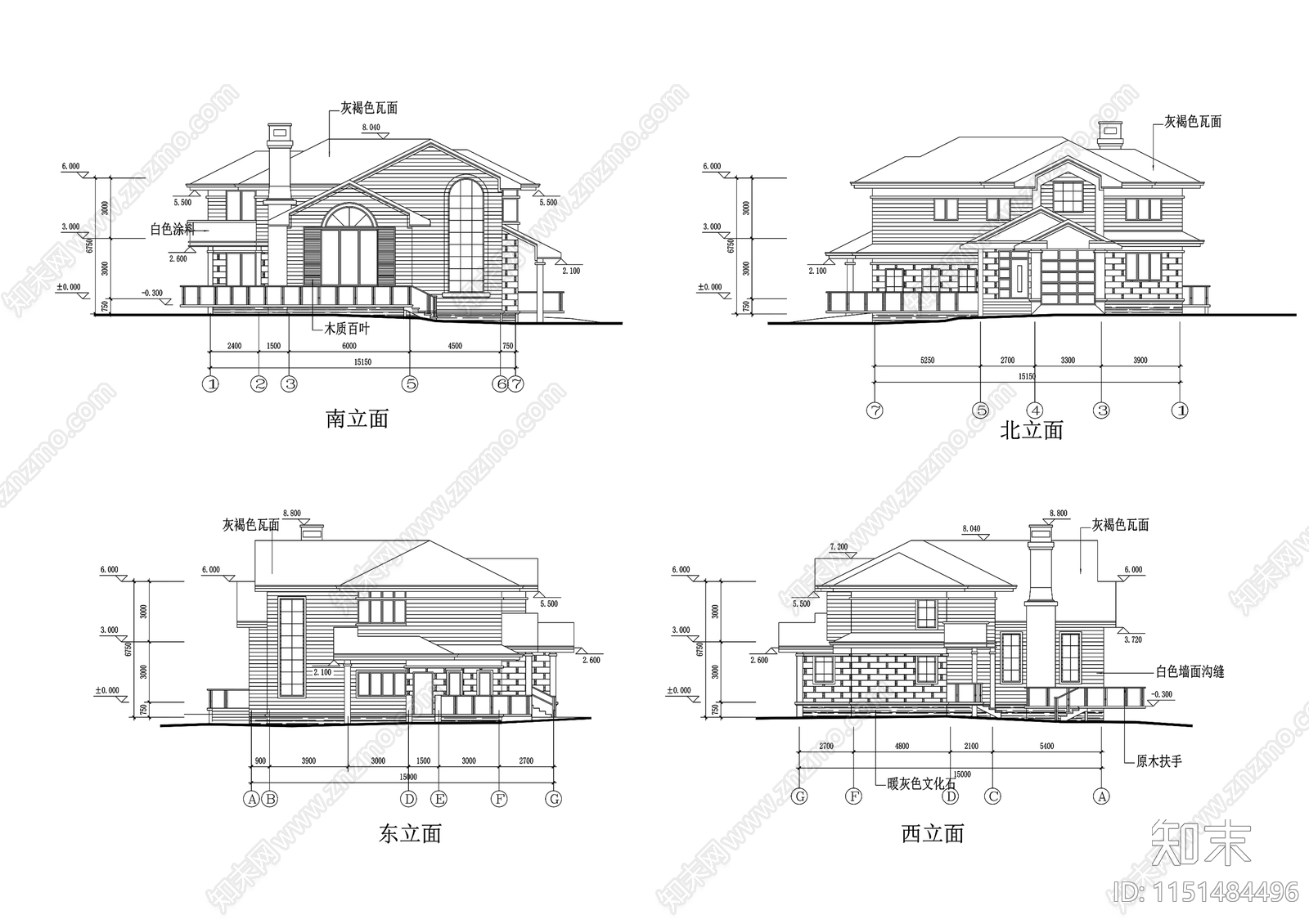 52别墅cad施工图下载【ID:1151484496】