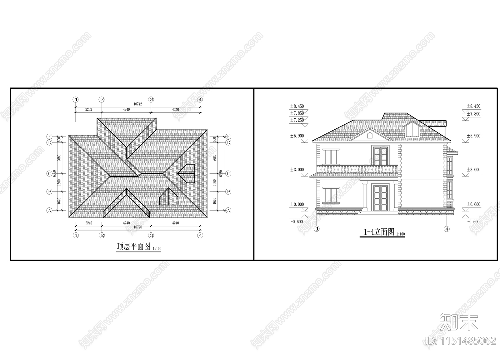 56别墅cad施工图下载【ID:1151485062】