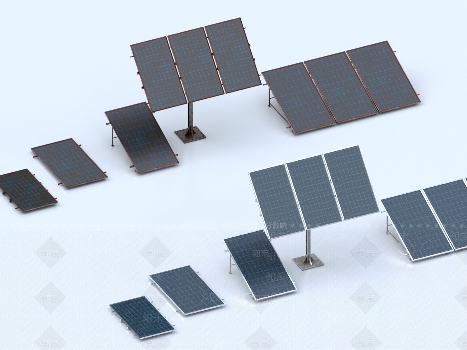 太阳能板3D模型下载【ID:1151486586】