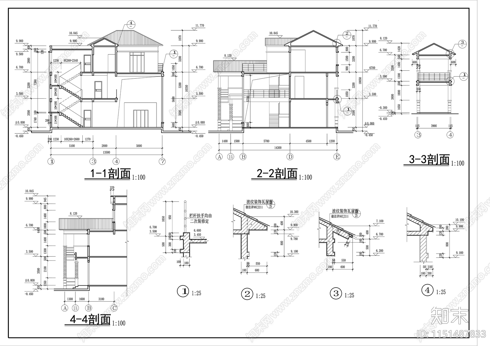 81别墅cad施工图下载【ID:1151487833】