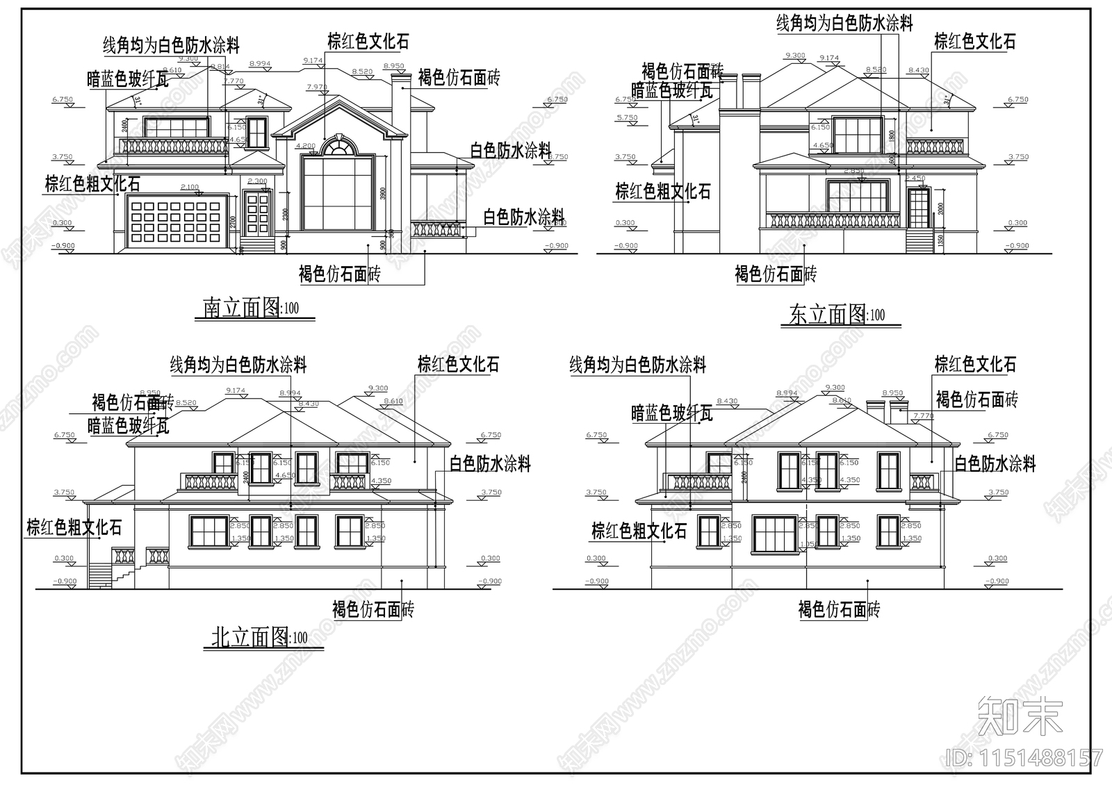 84别墅cad施工图下载【ID:1151488157】