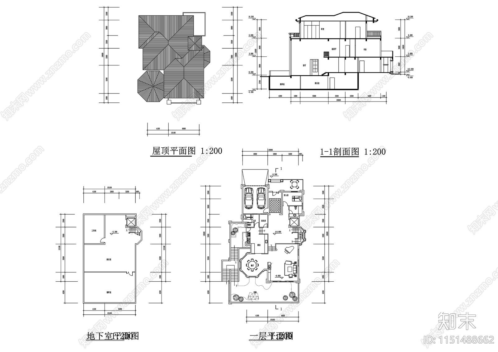 90别墅cad施工图下载【ID:1151488662】