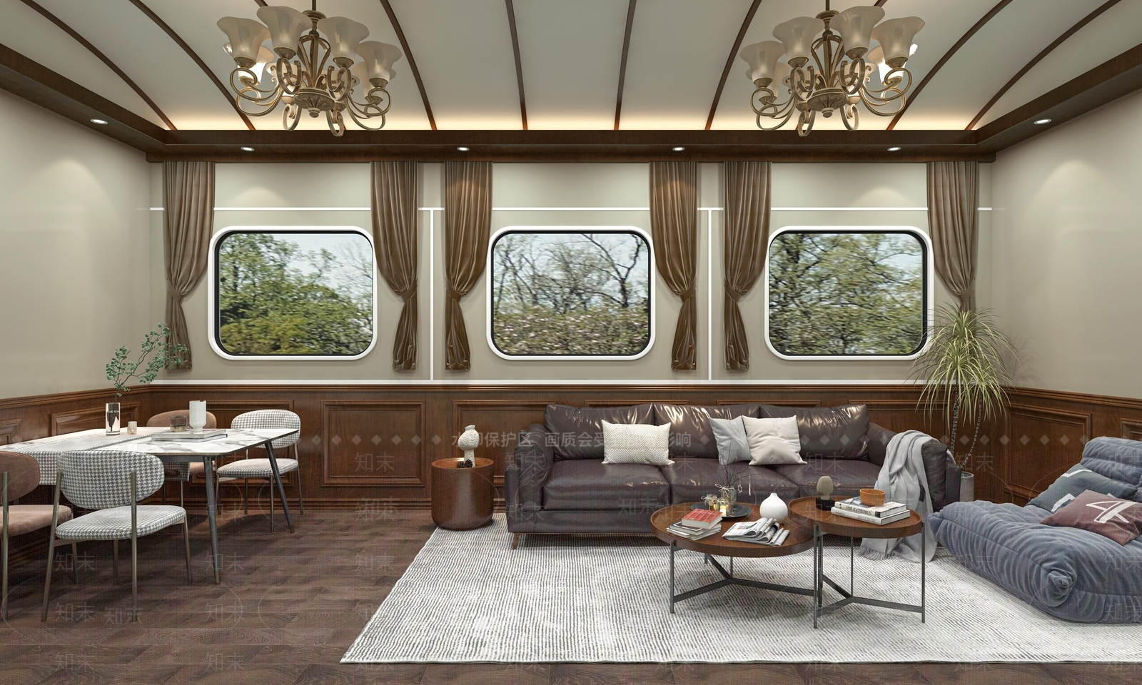 美式复古酒店客房3D模型下载【ID:1151493432】