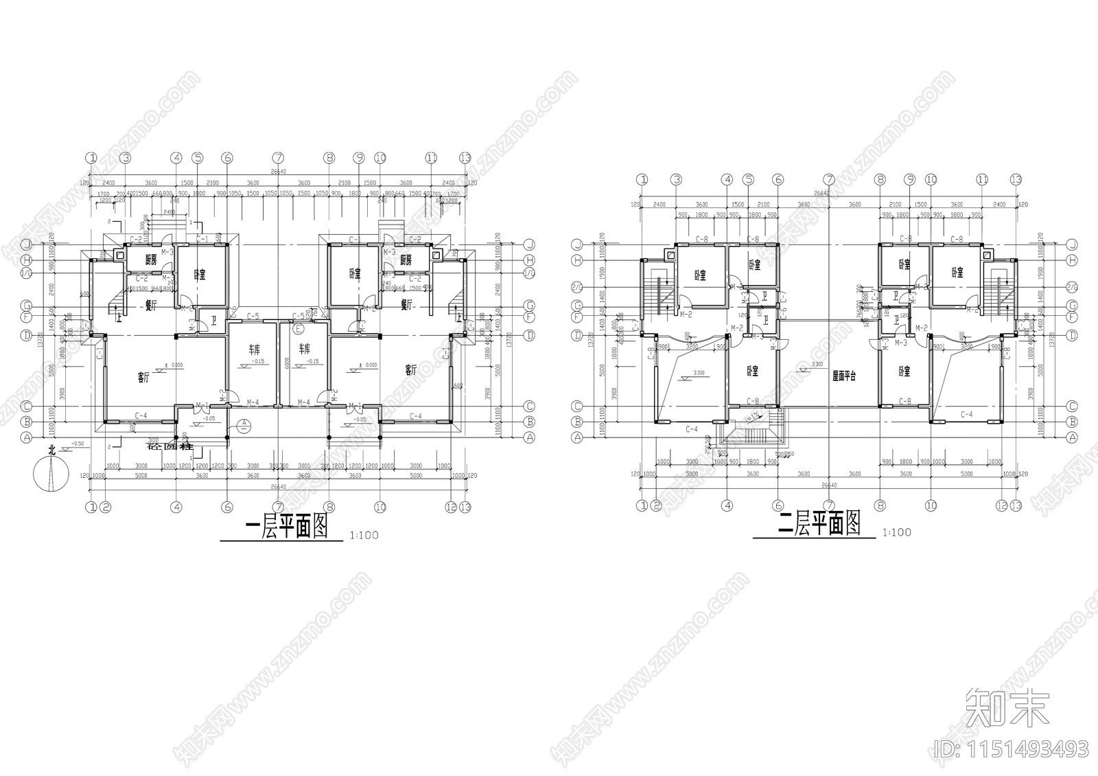 4美丽乡村建筑图cad施工图下载【ID:1151493493】