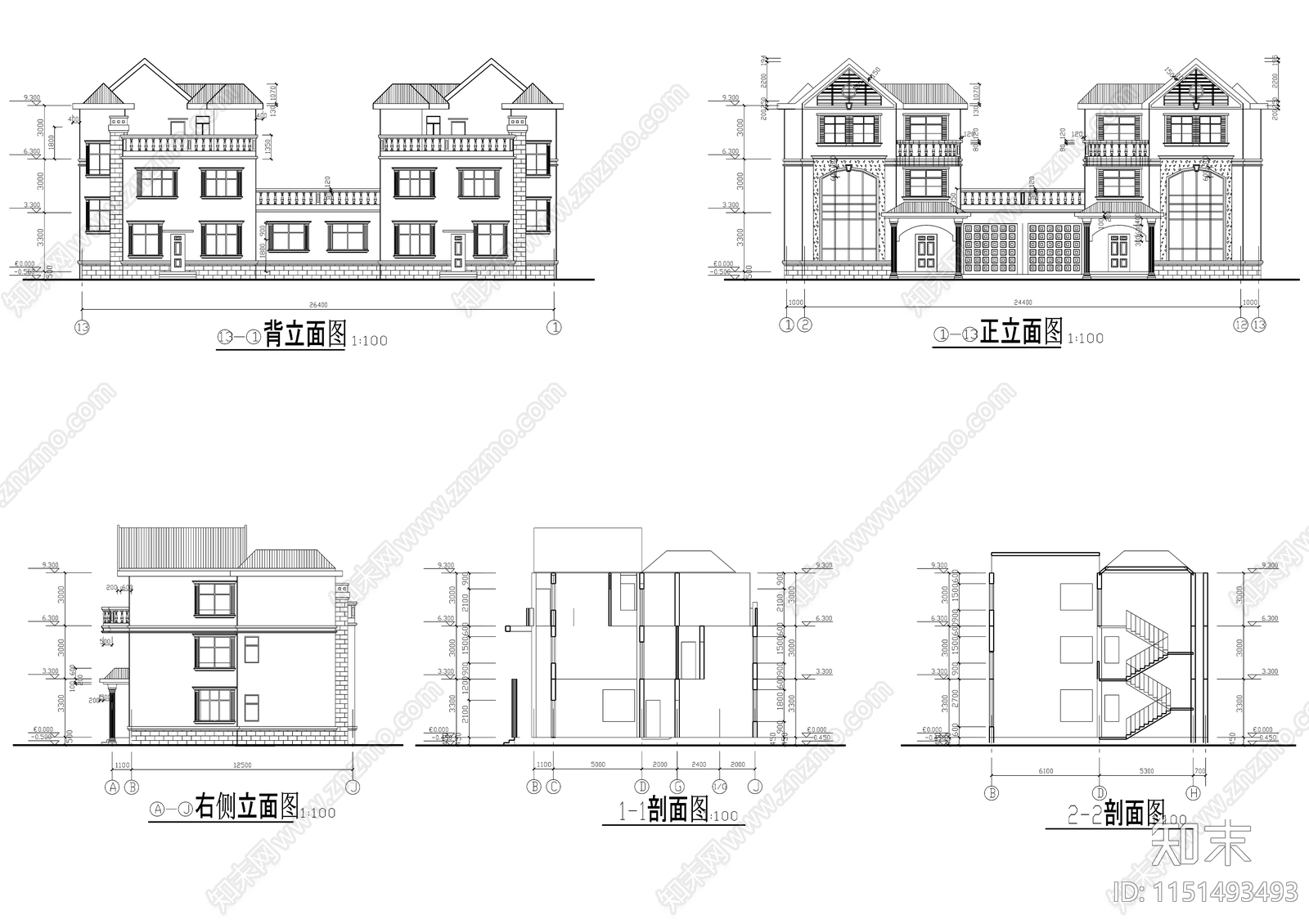 4美丽乡村建筑图cad施工图下载【ID:1151493493】