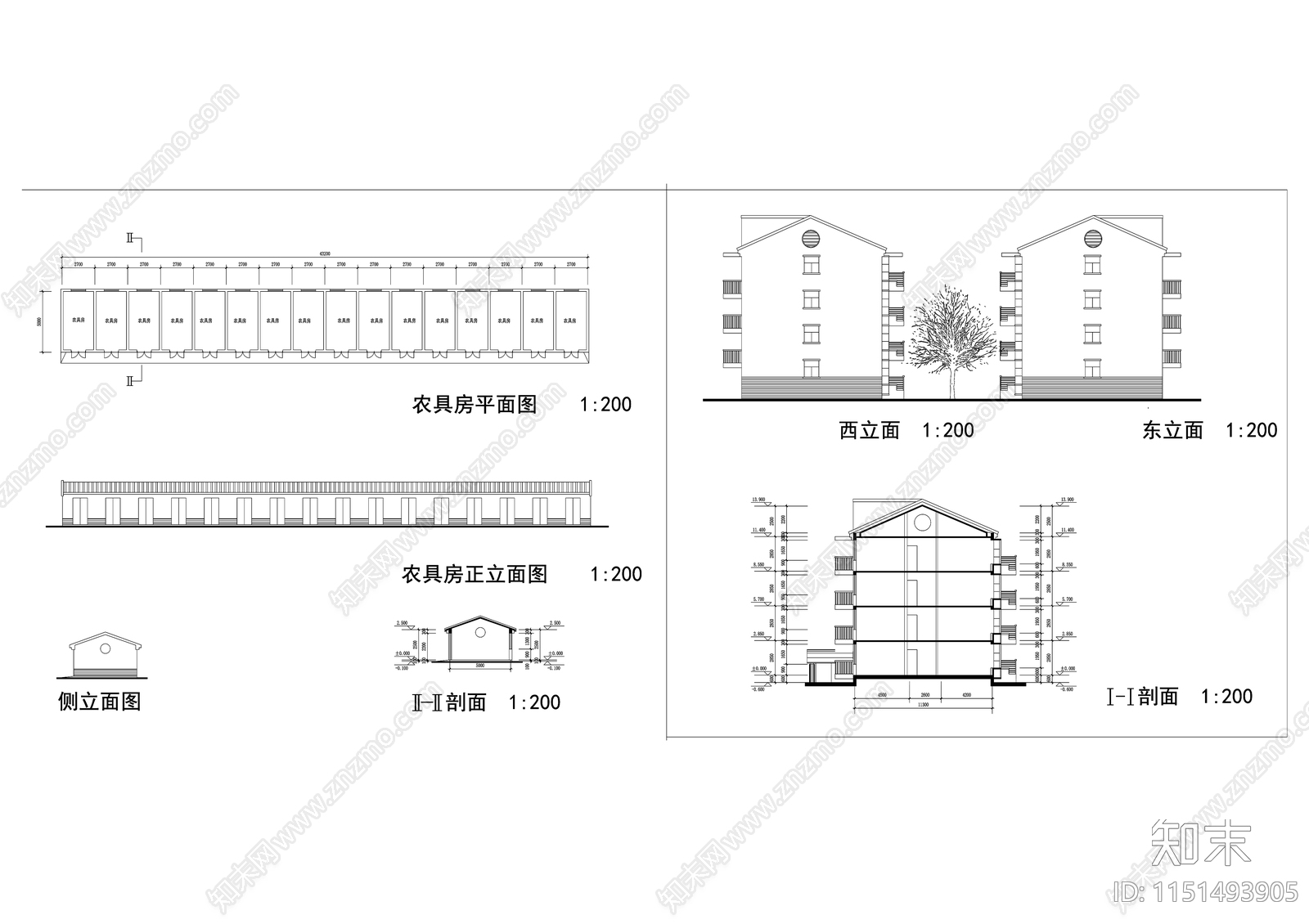 9美丽乡村建筑图cad施工图下载【ID:1151493905】