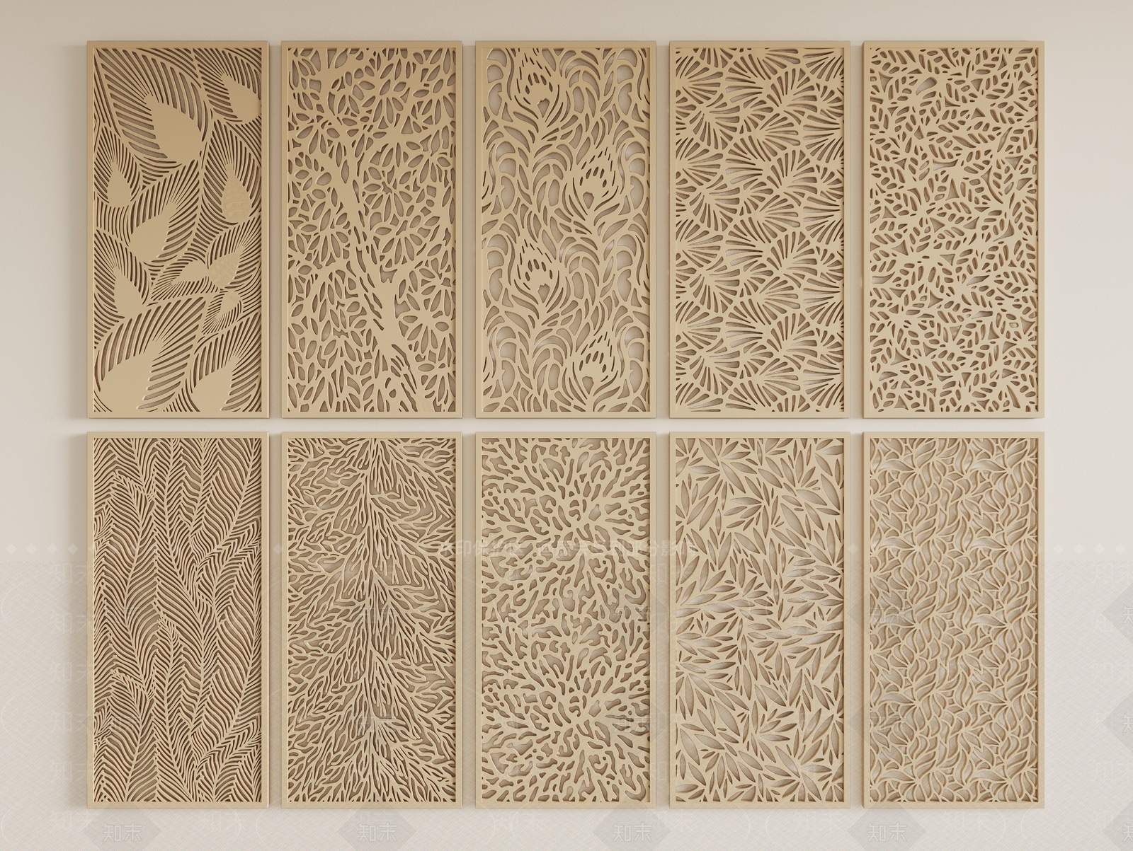 现代雕花隔断SU模型下载【ID:1151494719】