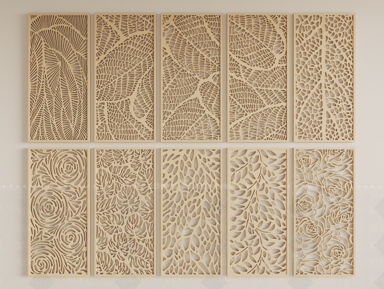 现代雕花隔断SU模型下载【ID:1151494912】