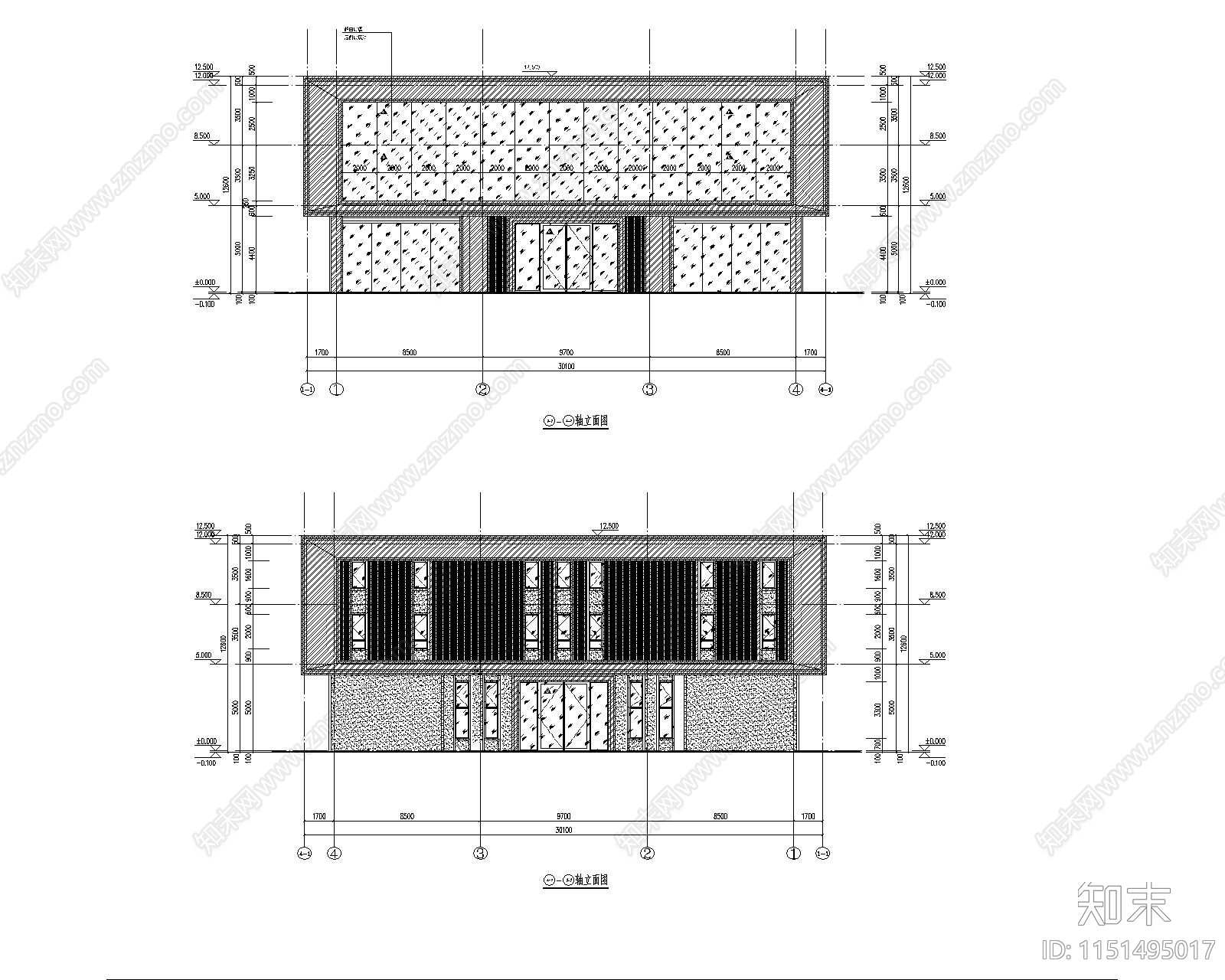 售楼部cad施工图下载【ID:1151495017】