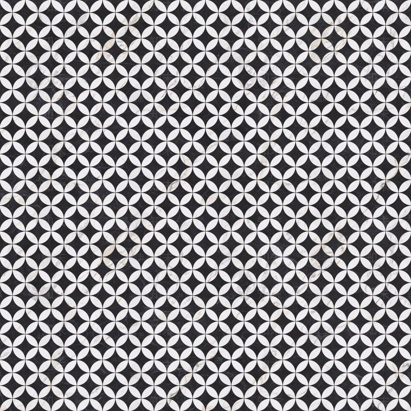 黑白铜钱纹马赛克拼花贴图下载【ID:1151495166】