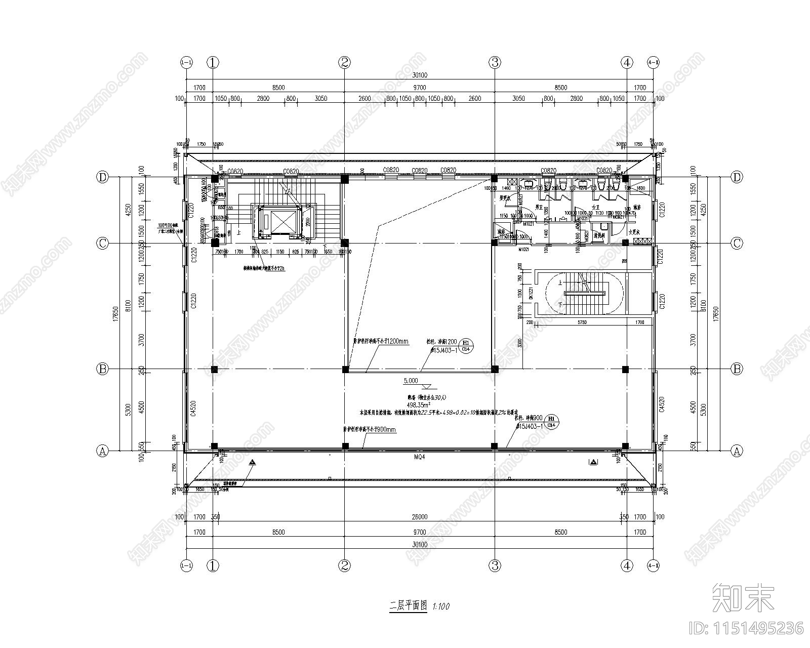 小区大堂cad施工图下载【ID:1151495236】