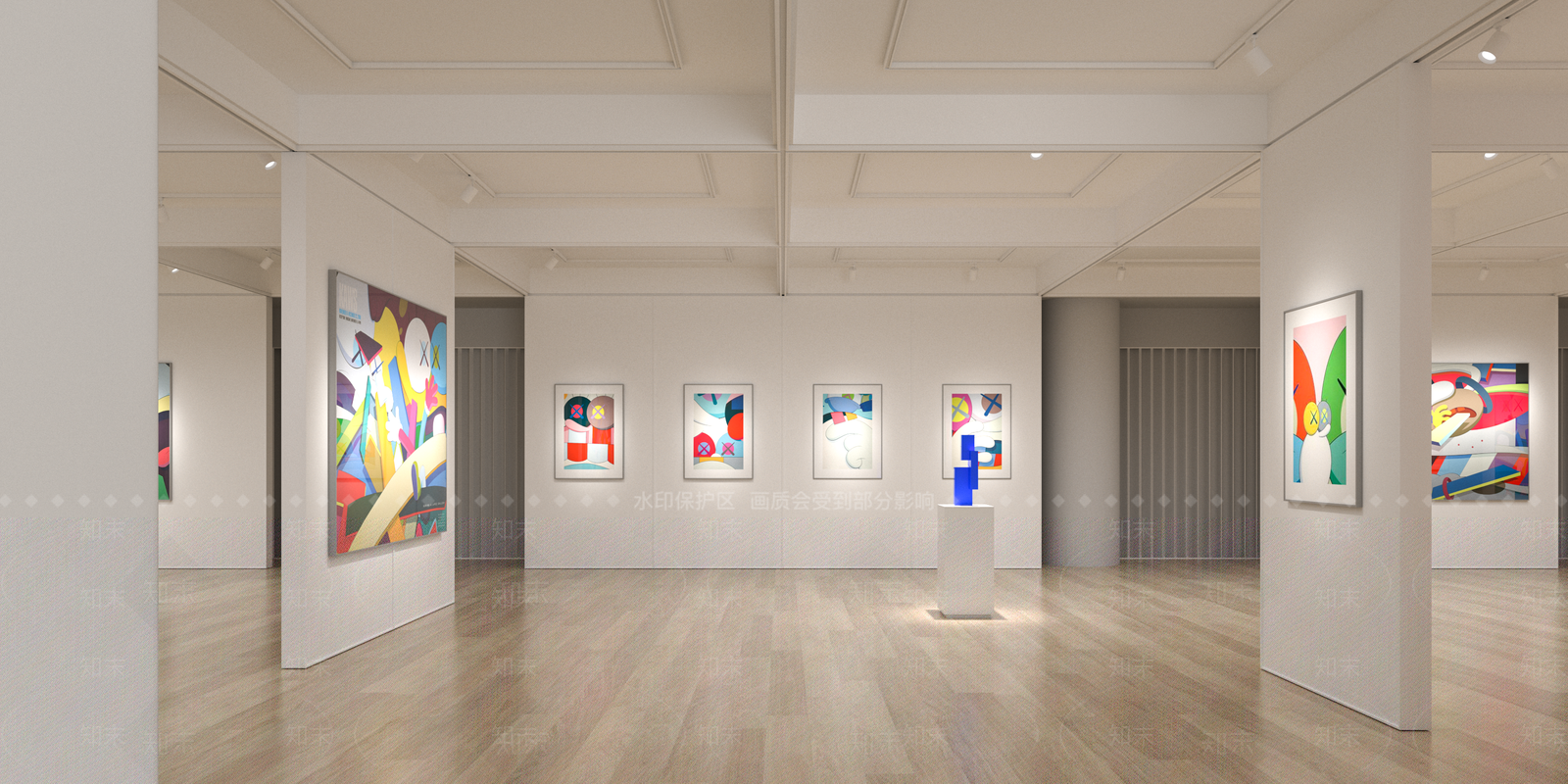 现代画展SU模型下载【ID:1151495812】