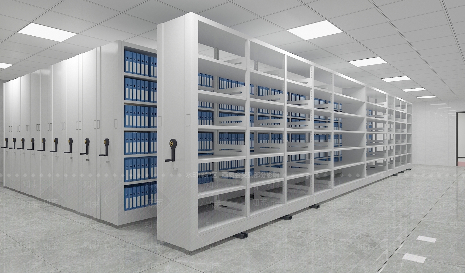 现代图书馆资料库3D模型下载【ID:1151501445】