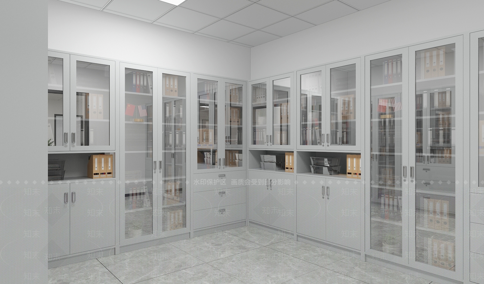 现代图书馆资料库3D模型下载【ID:1151501445】