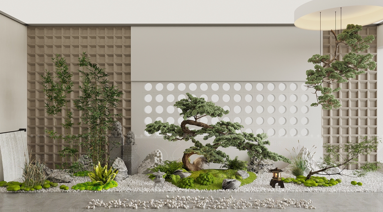 新中式植物景观造景SU模型下载【ID:1151501439】