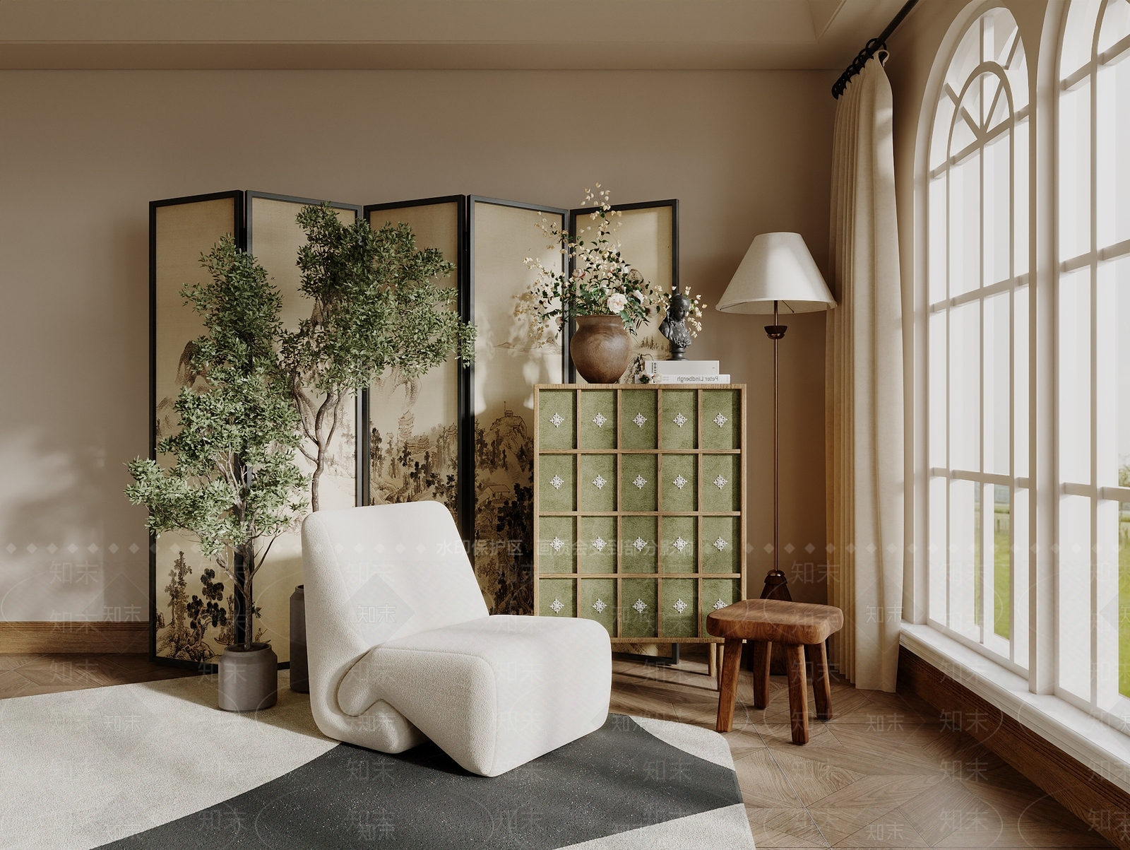 法式装饰柜3D模型下载【ID:1151503130】