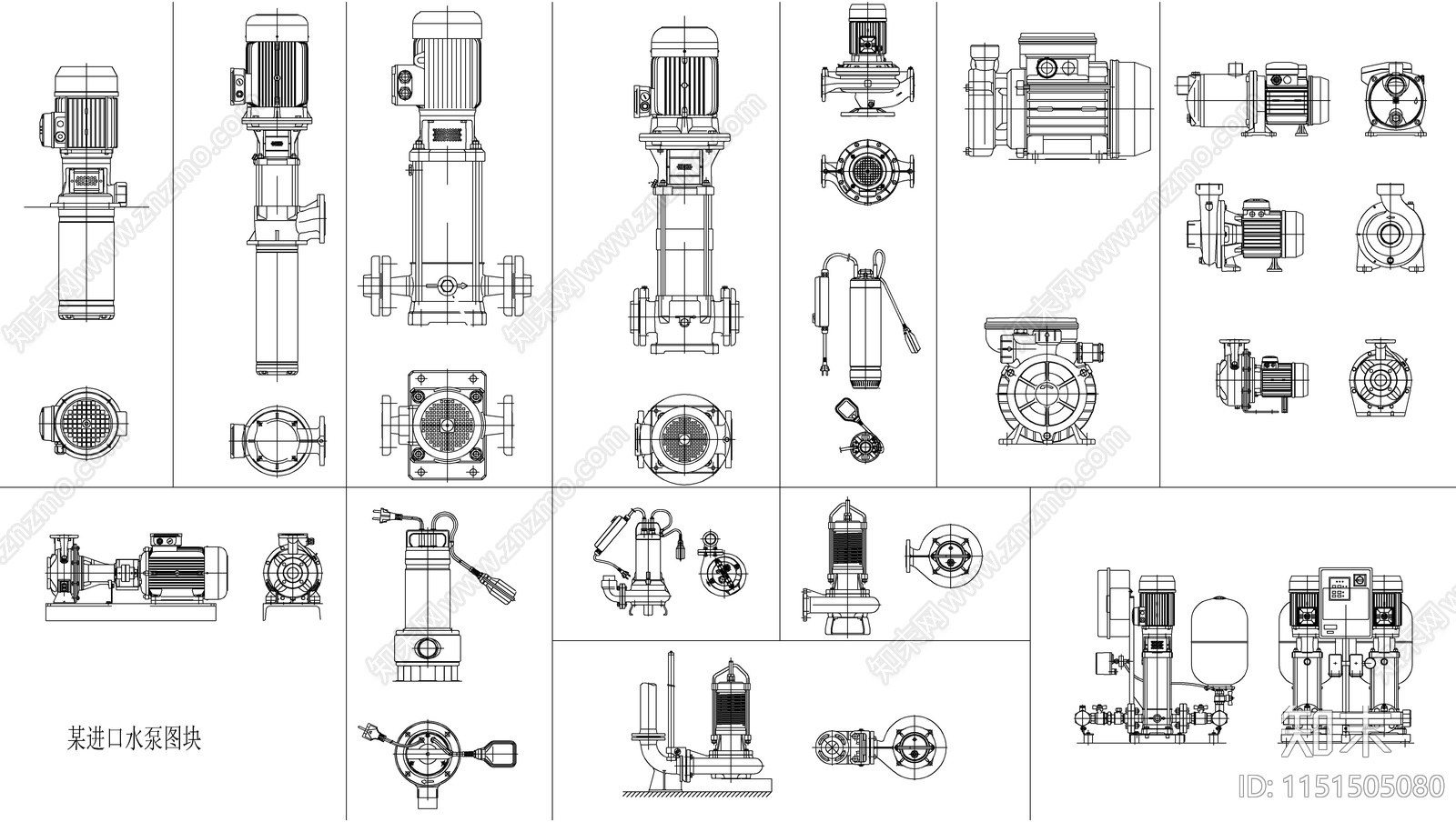 各种水专业泵施工图下载【ID:1151505080】
