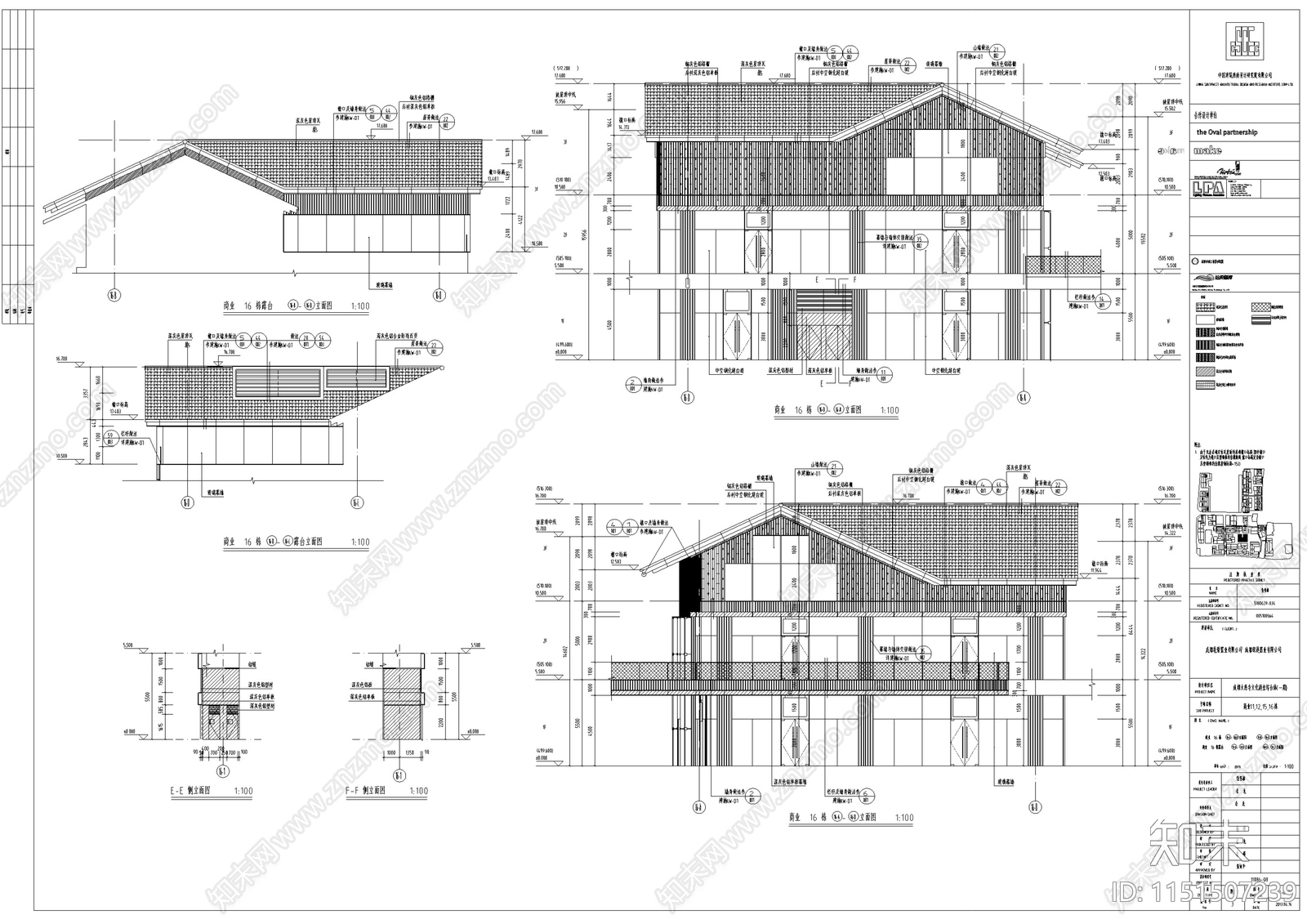 成都新中式风格商业建筑施工图设计cad施工图下载【ID:1151507239】