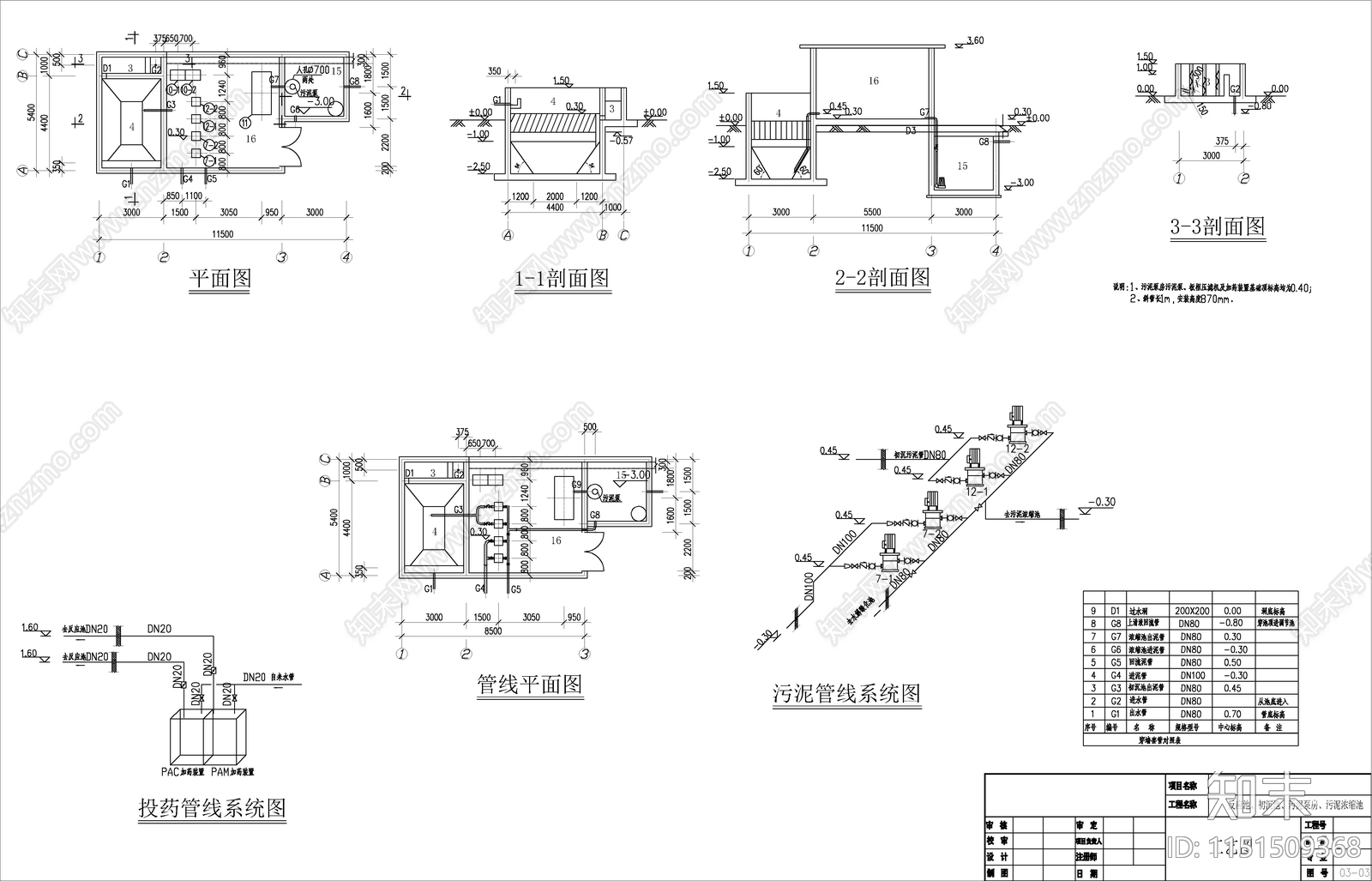 某制药厂废水处理图cad施工图下载【ID:1151509368】