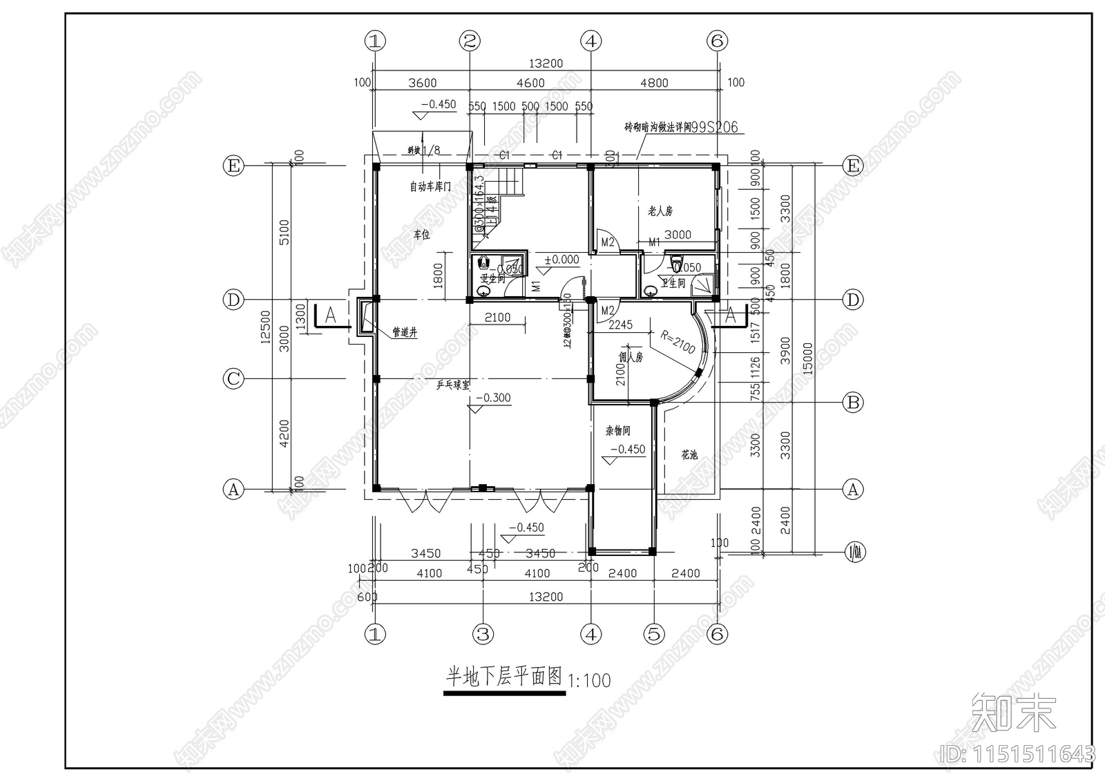 别墅建筑施工图cad施工图下载【ID:1151511643】