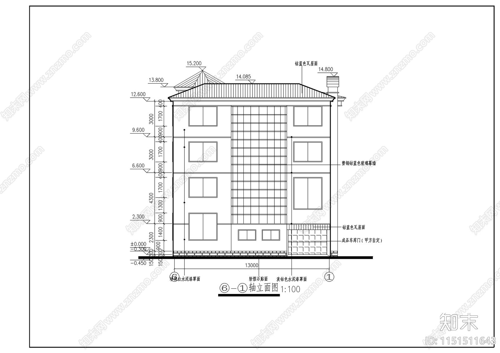 别墅建筑施工图cad施工图下载【ID:1151511643】