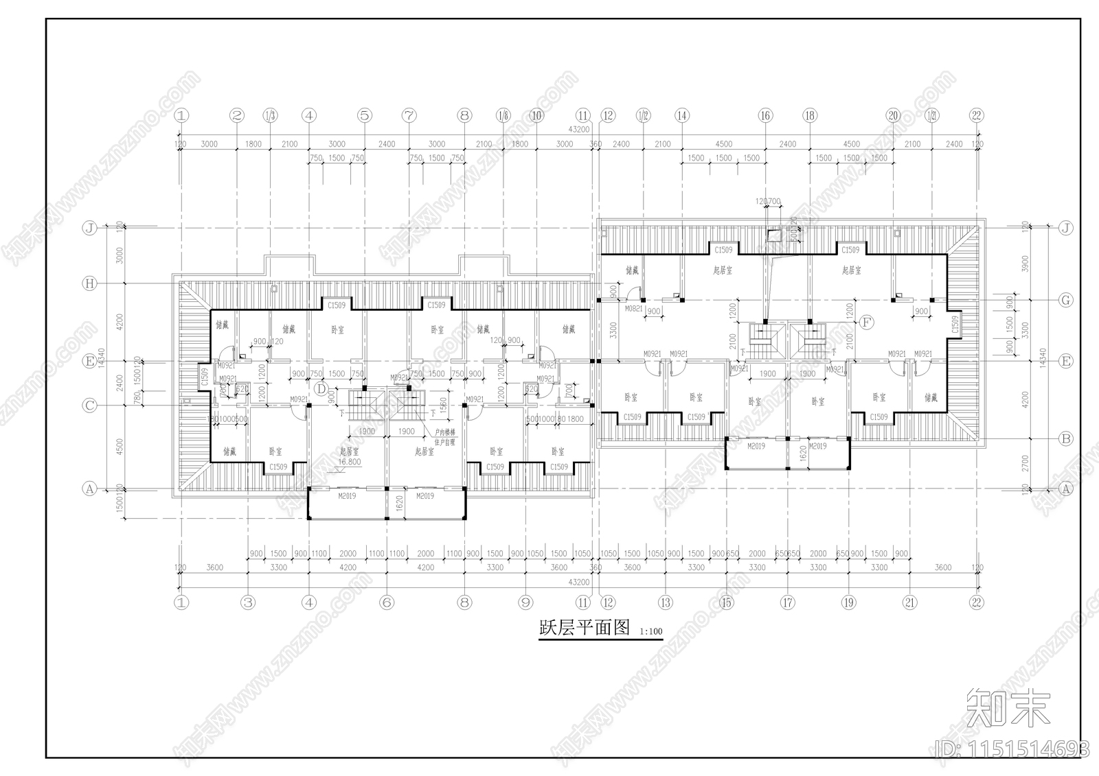 超大别墅建筑施工图cad施工图下载【ID:1151514693】