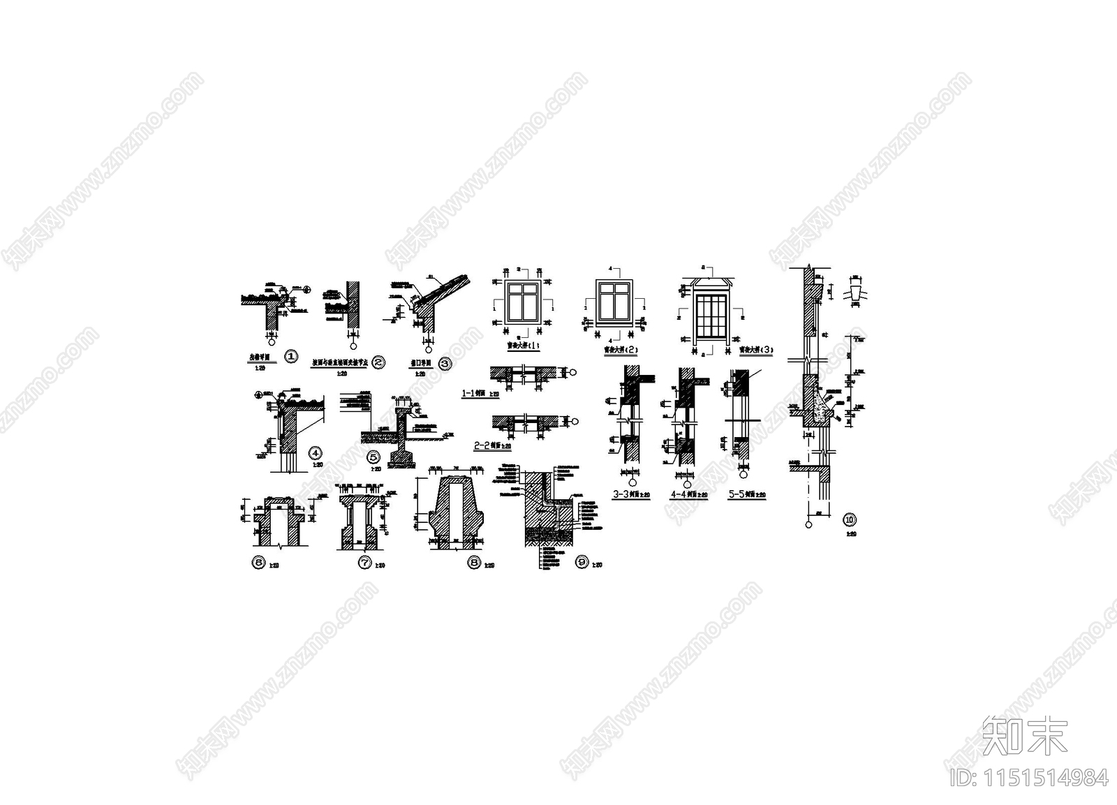 别墅建筑施工图cad施工图下载【ID:1151514984】