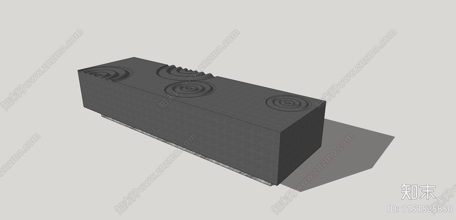 现代景观水纹条石雕塑小品SU模型下载【ID:1151525850】