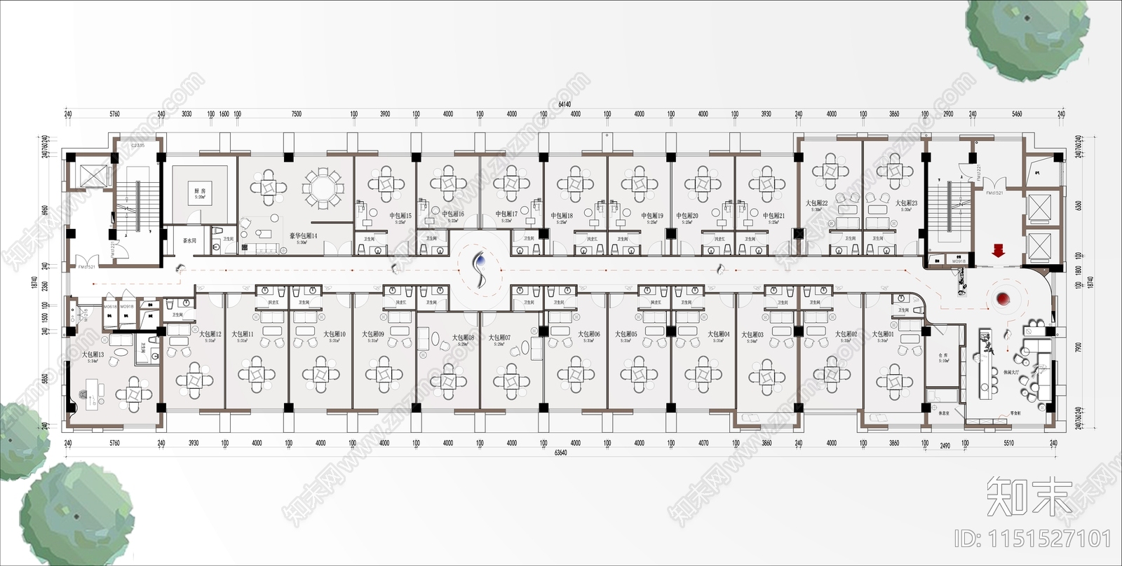 棋牌会所棋牌室施工图下载【ID:1151527101】