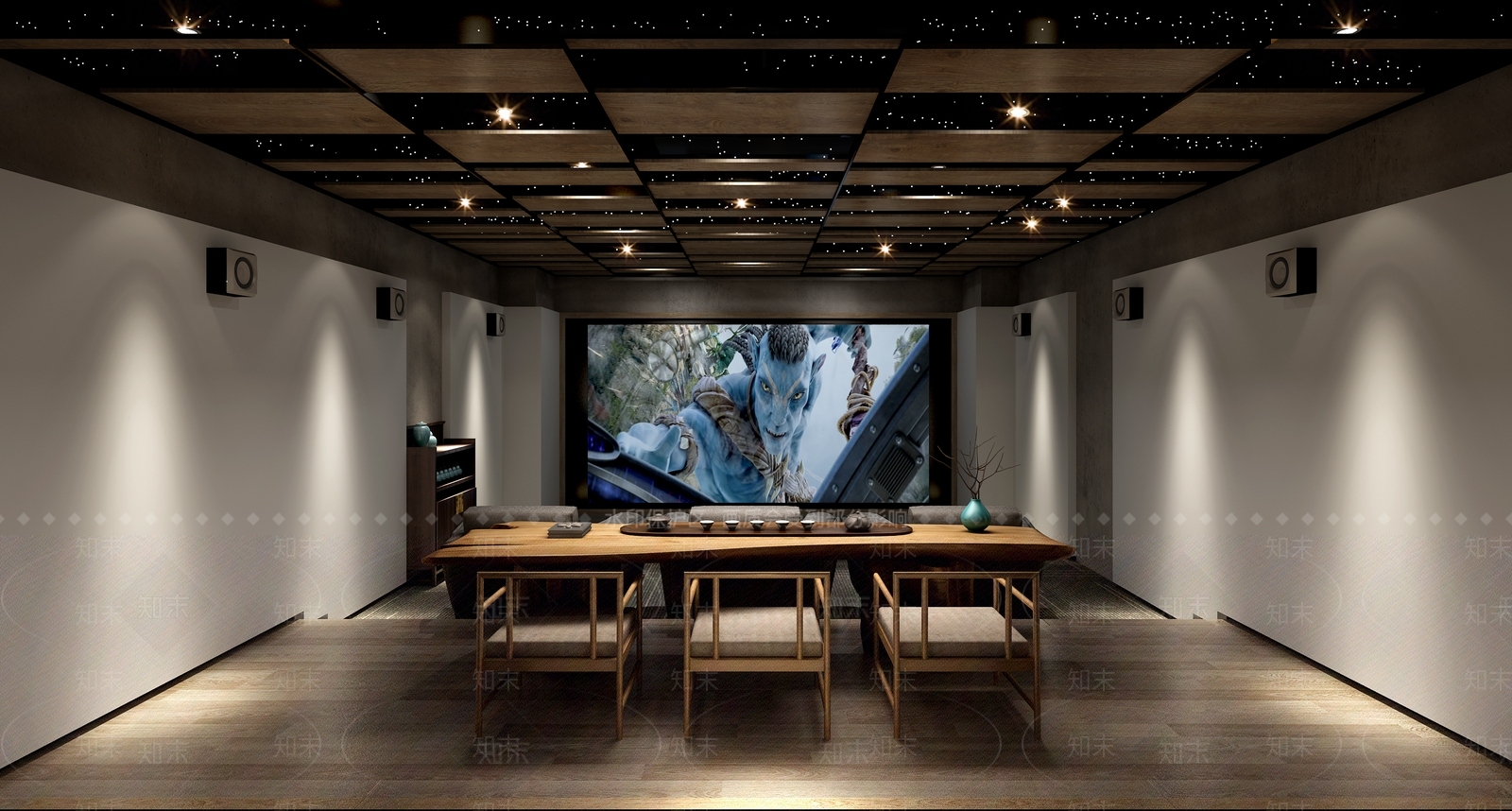 现代影视厅3D模型下载【ID:1151528891】