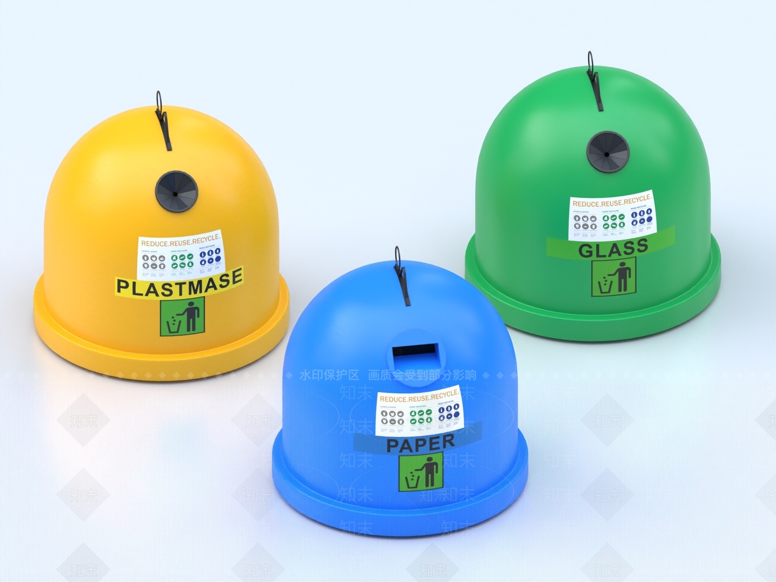 垃圾箱3D模型下载【ID:1151530196】