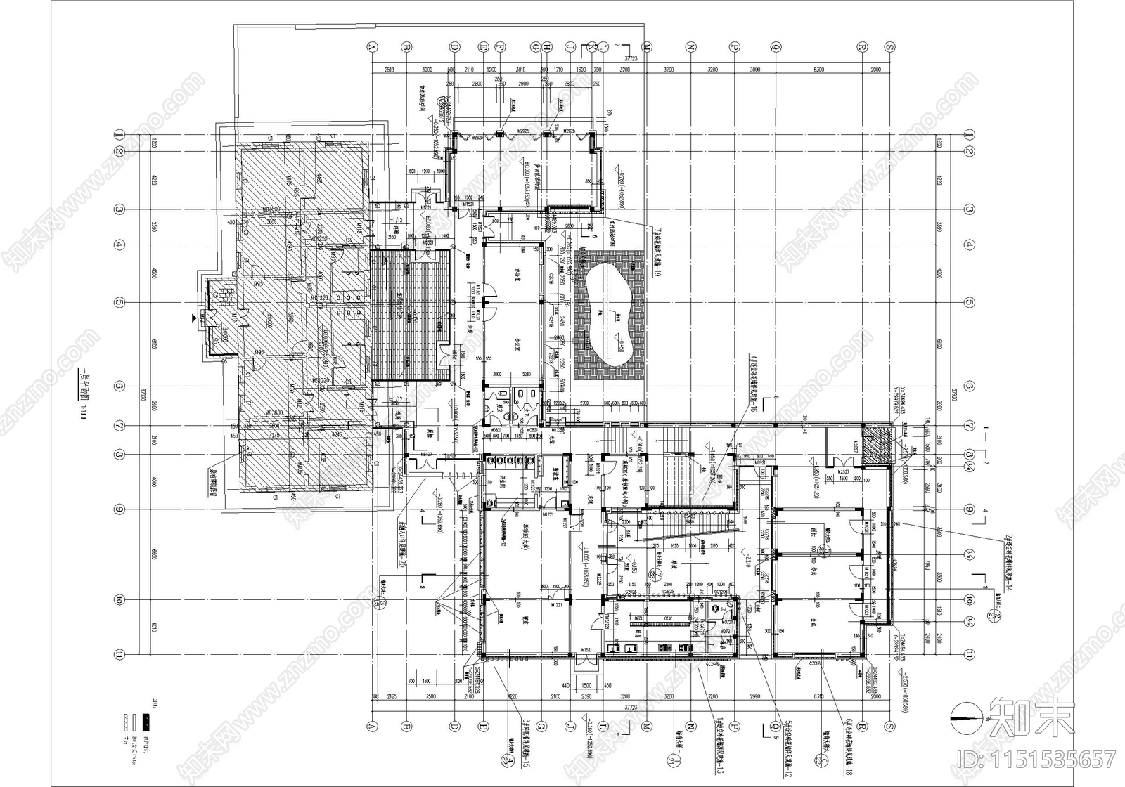 古城民居院落修缮施工图cad施工图下载【ID:1151535657】