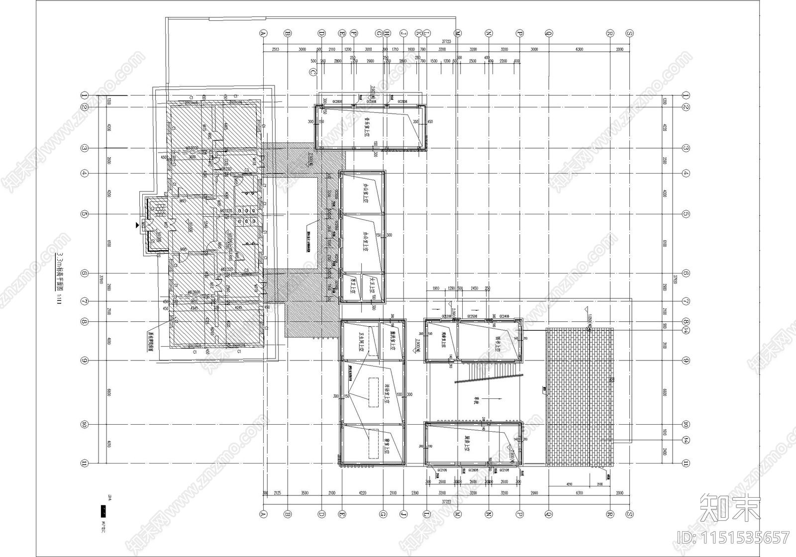 古城民居院落修缮施工图cad施工图下载【ID:1151535657】