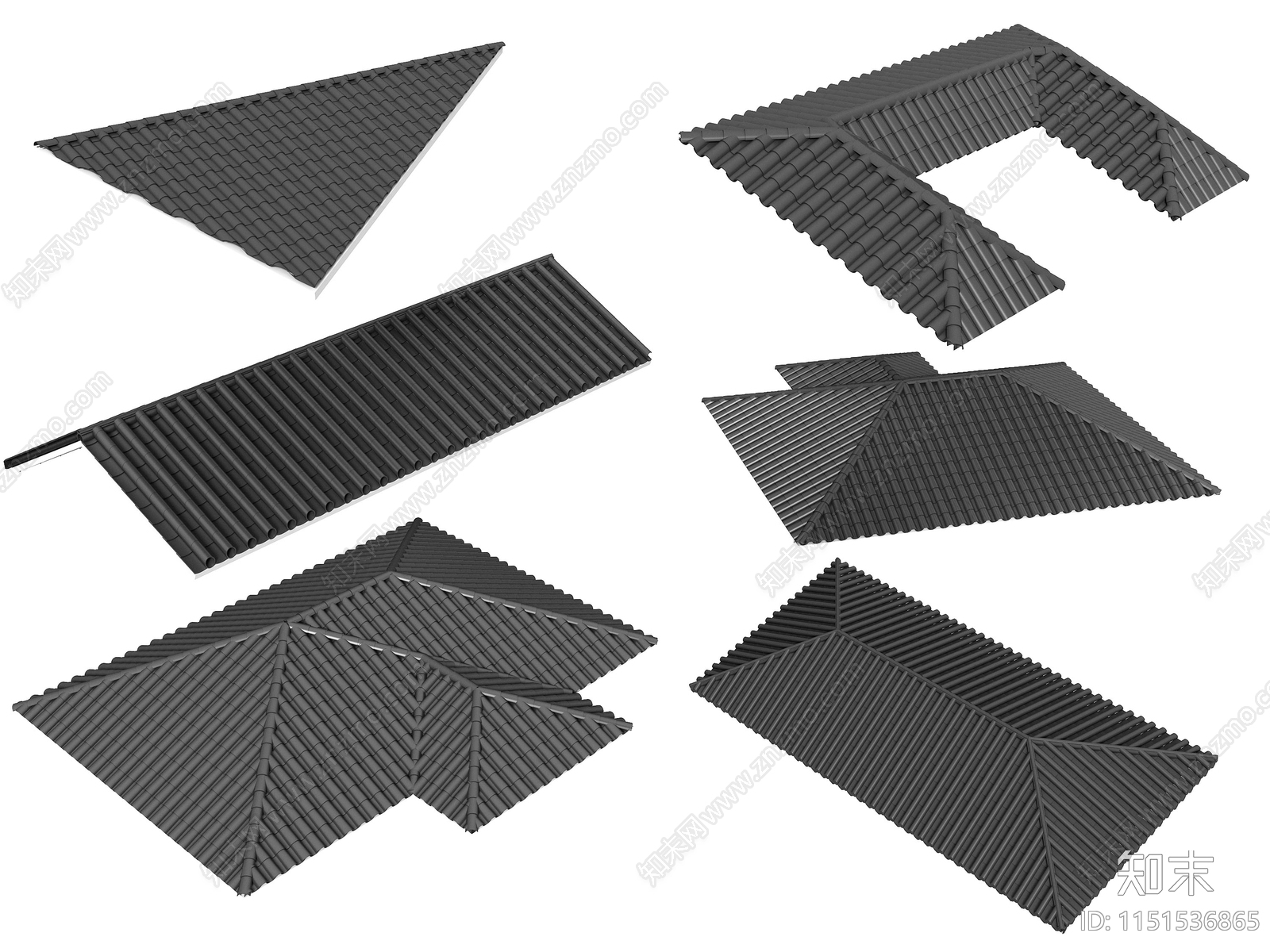 中式屋顶3D模型下载【ID:1151536865】