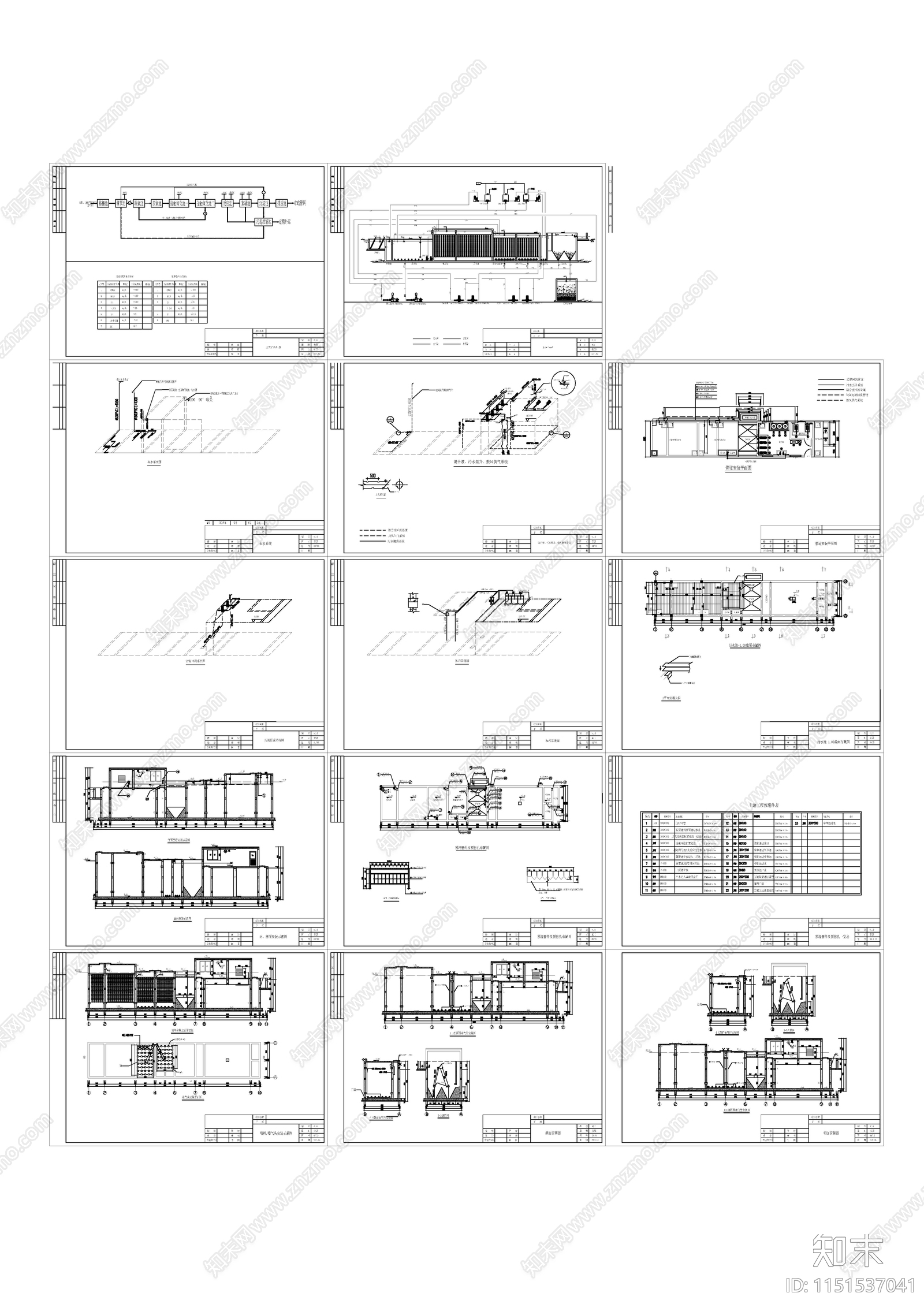 某果汁加工厂污水处理站施工图cad施工图下载【ID:1151537041】