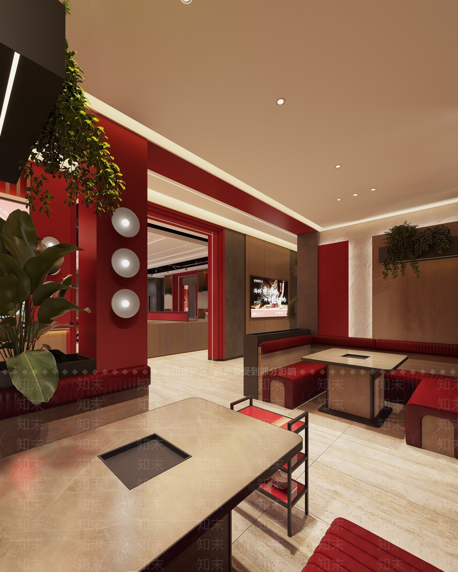 现代火锅店3D模型下载【ID:1151540645】