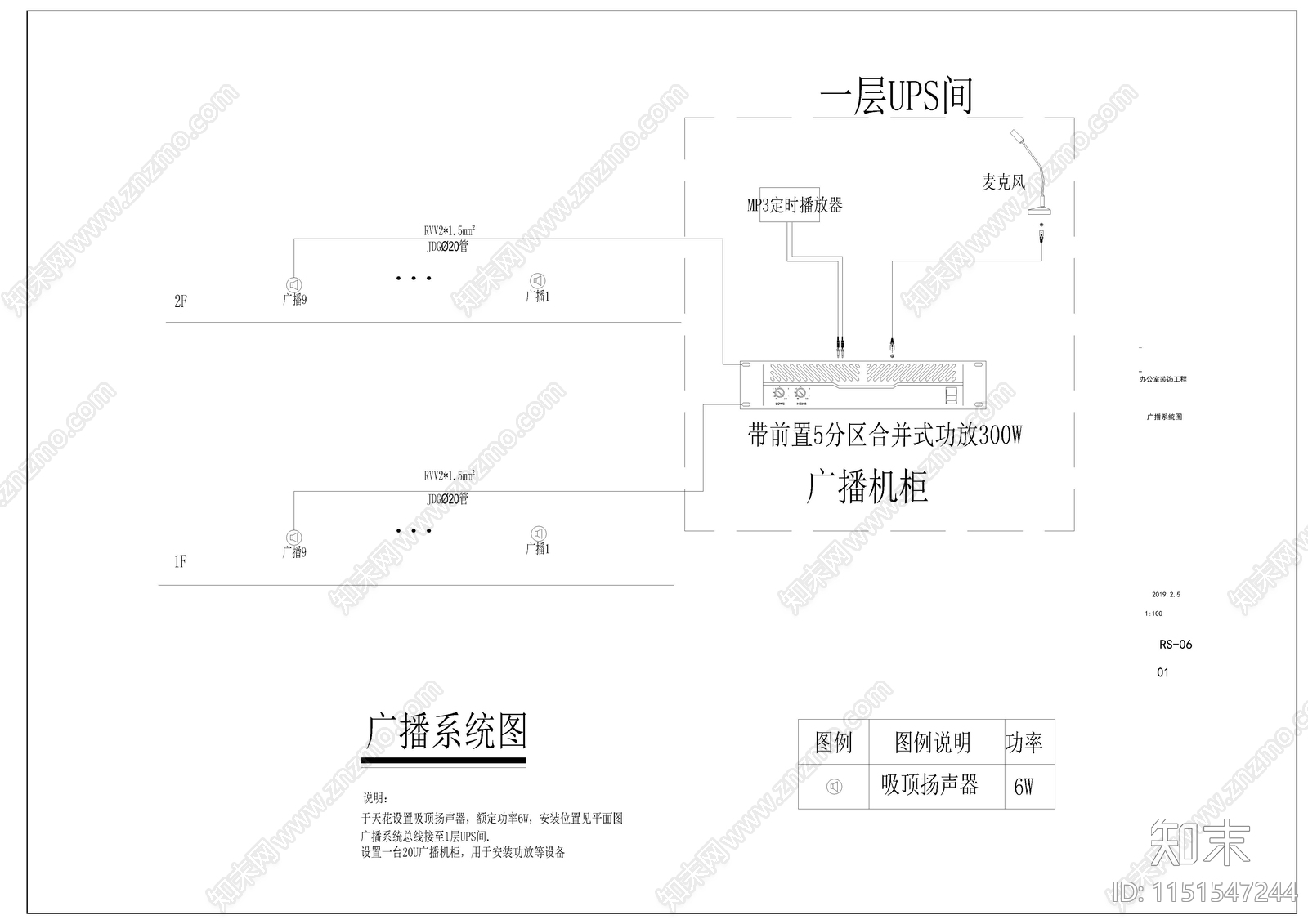 一套办公楼弱电图纸施工图下载【ID:1151547244】