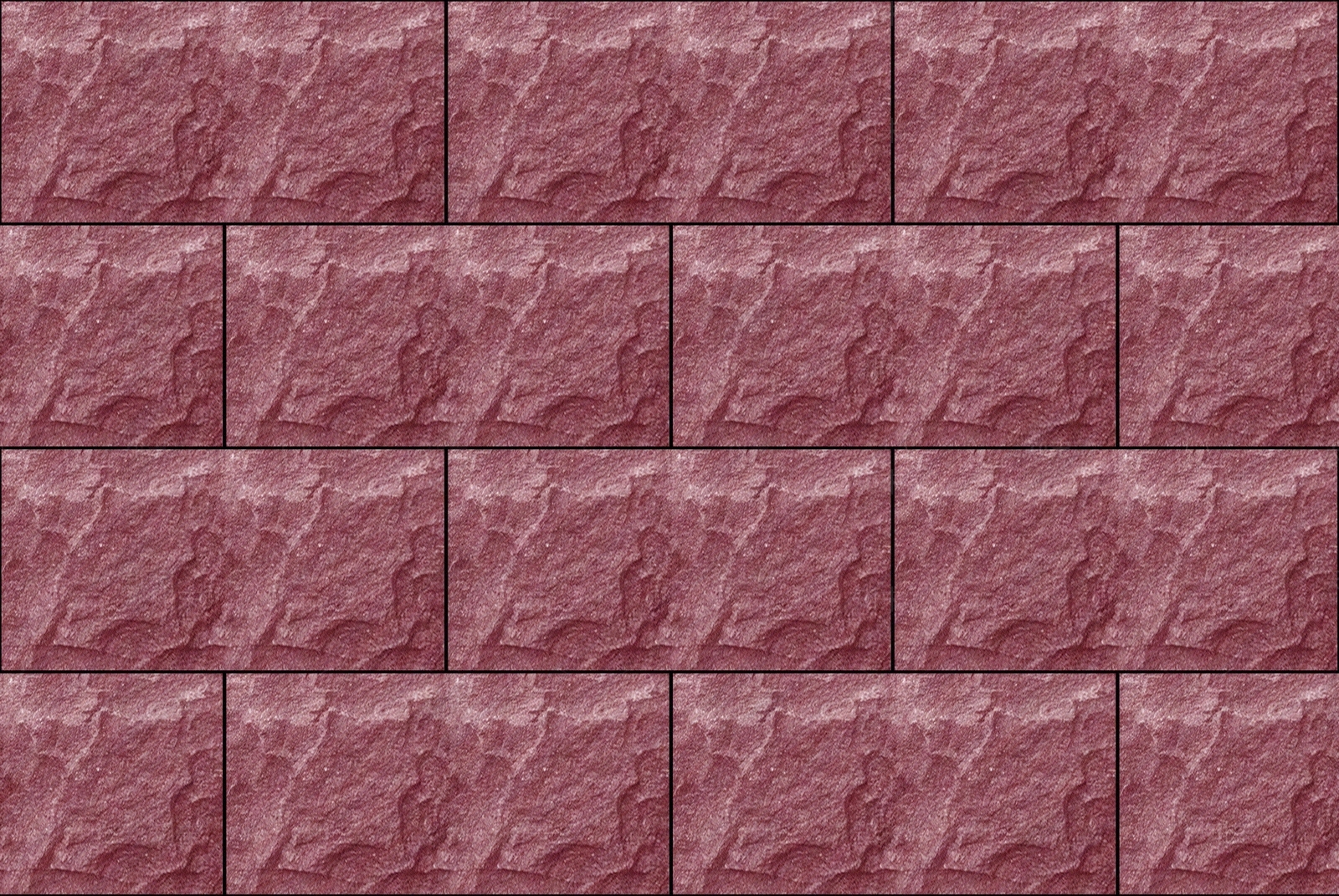 无缝红色蘑菇石文化石工字铺墙面贴砖贴图下载【ID:1151553589】