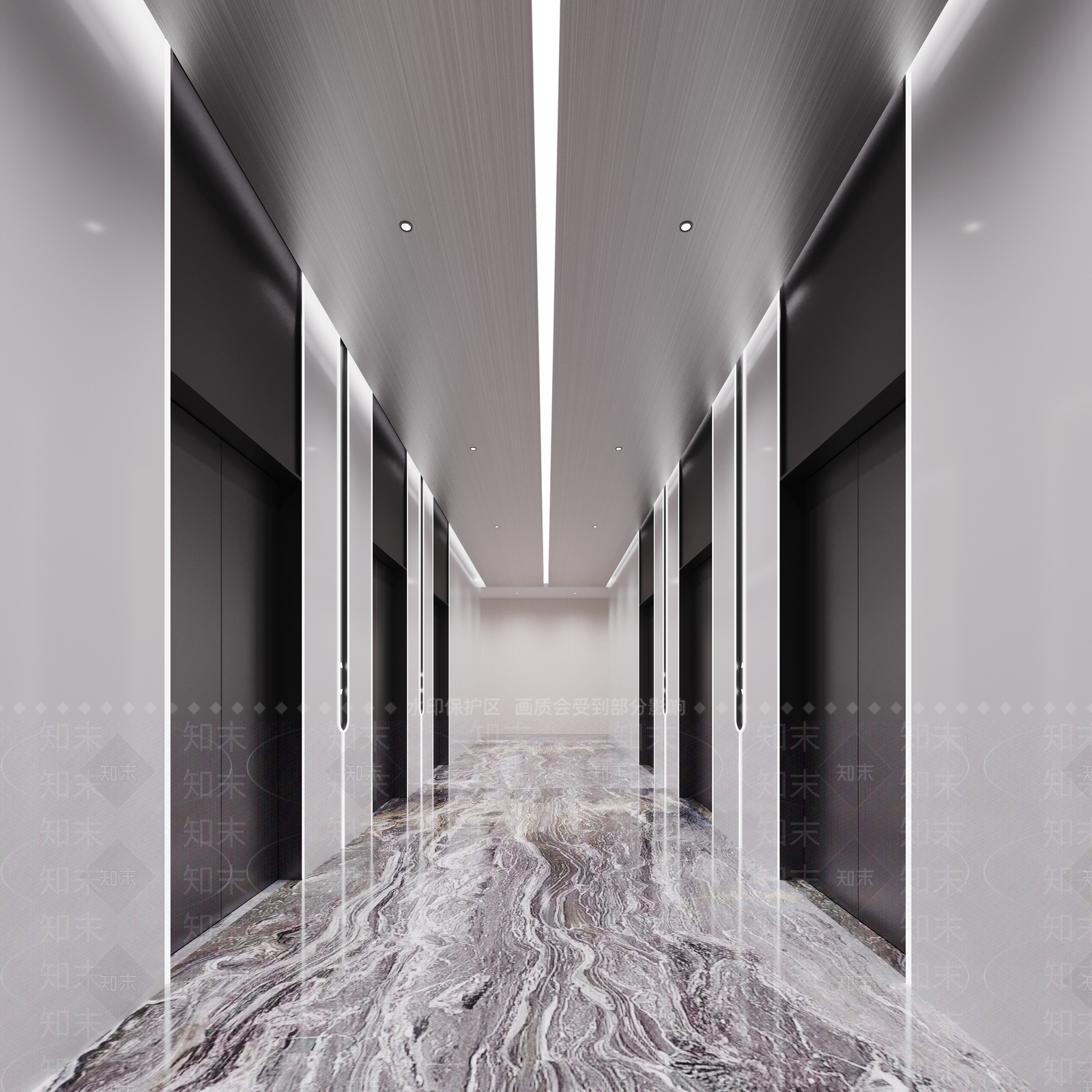 现代电梯间3D模型下载【ID:1151554519】