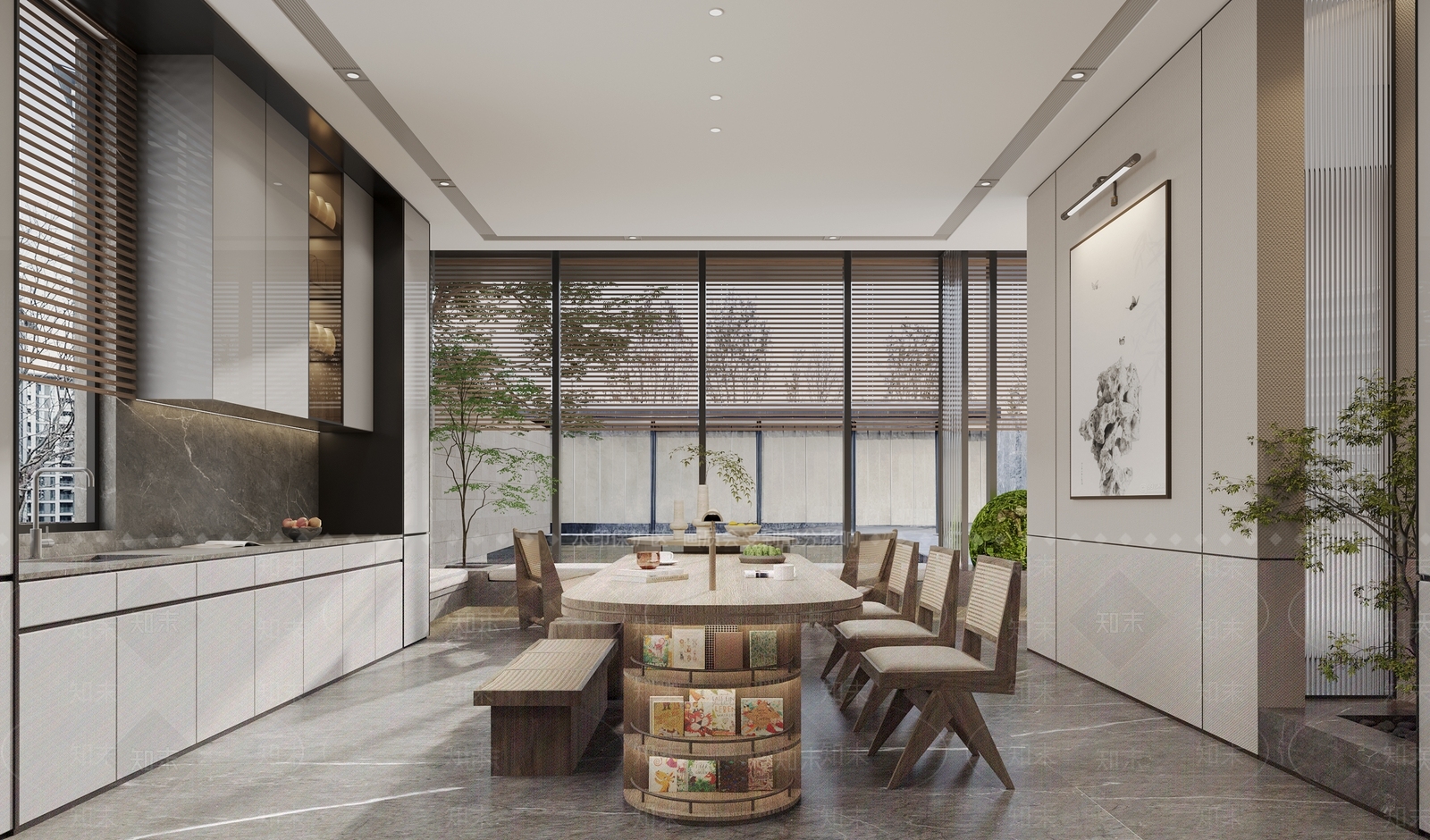 现代茶水间3D模型下载【ID:1151554953】