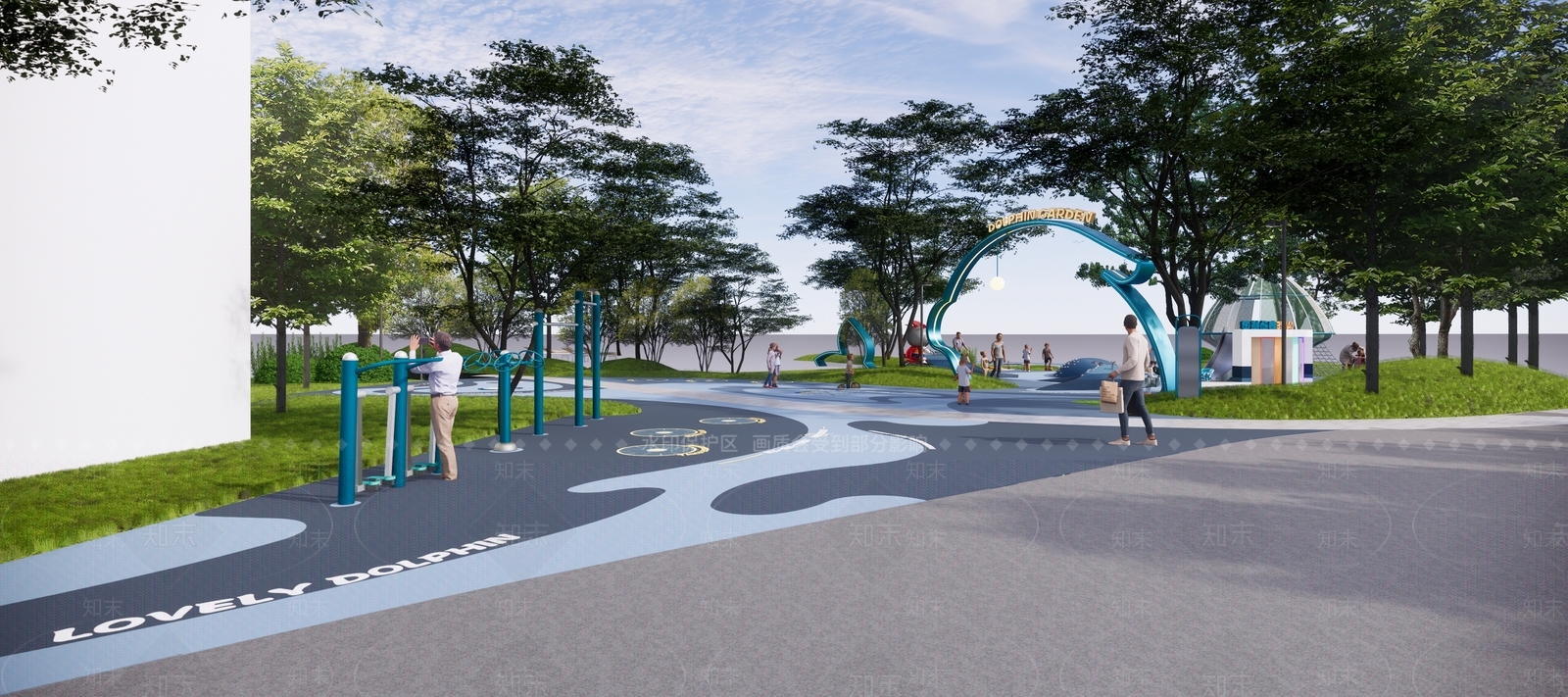 现代海洋主题儿童区SU模型下载【ID:1151556809】