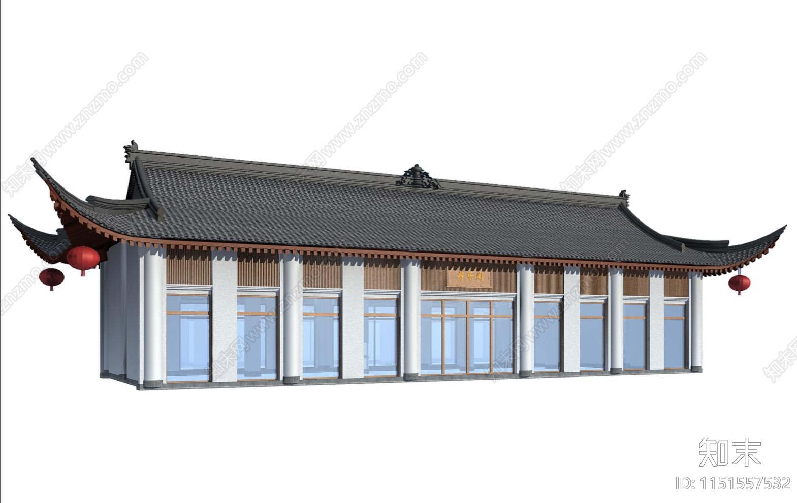 古建筑酒店外立面设计施工图下载【ID:1151557532】