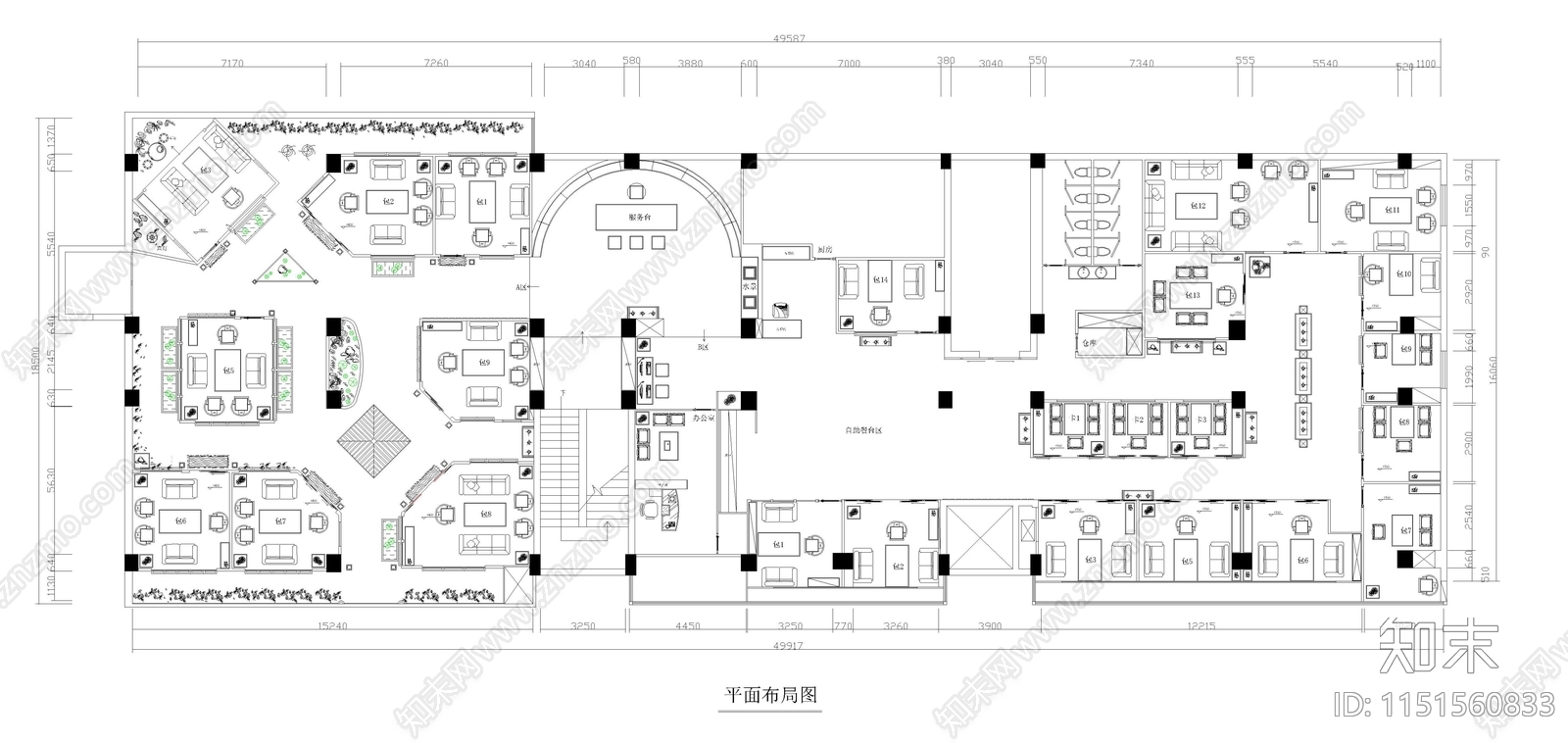 茶餐厅施工图cad施工图下载【ID:1151560833】