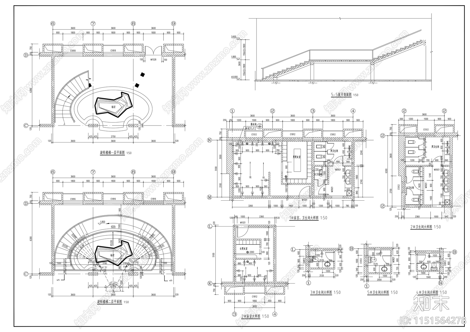 3层企业员工宿舍楼设计施工图施工图下载【ID:1151564278】