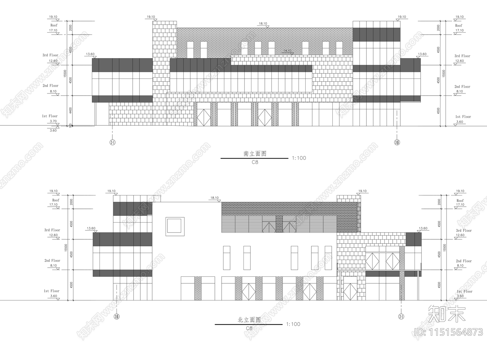 创意工作室建筑施工图cad施工图下载【ID:1151564873】