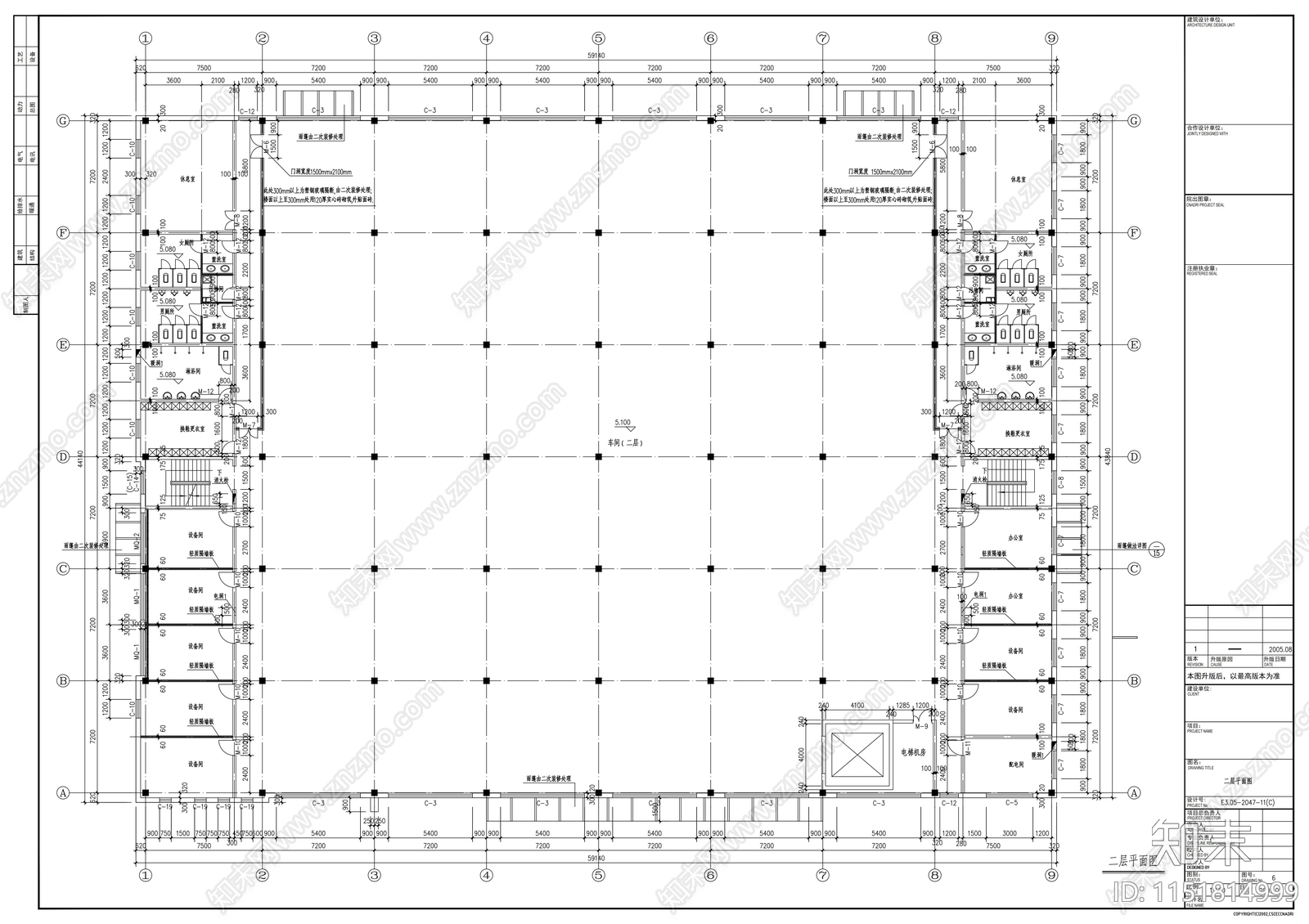 大型标准厂房建筑cad施工图下载【ID:1151814999】