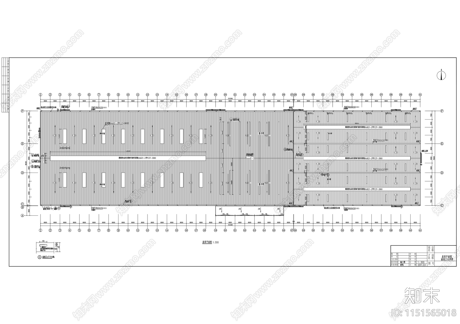 局部二层钢结构厂房建筑施工图cad施工图下载【ID:1151565018】